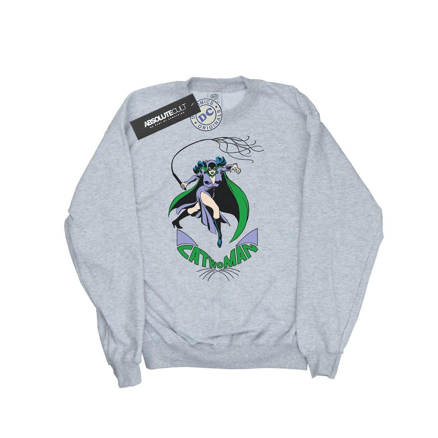 Catwoman Whip Sweatshirt Mädchen Grau 140/146 von DC COMICS