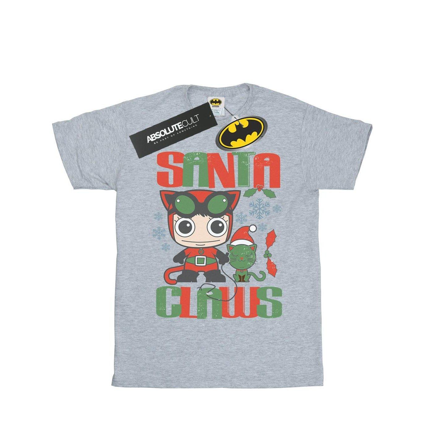 Chibi Catwoman Santa Claws Tshirt Damen Grau L von DC COMICS