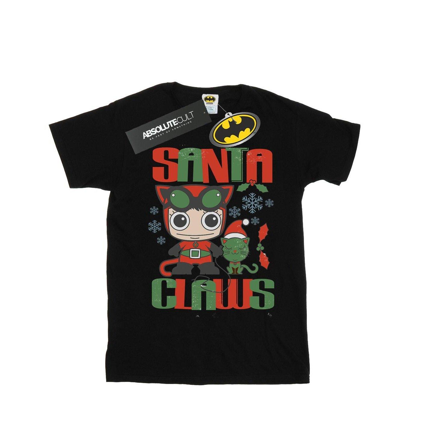 Chibi Catwoman Santa Claws Tshirt Herren Schwarz 4XL von DC COMICS