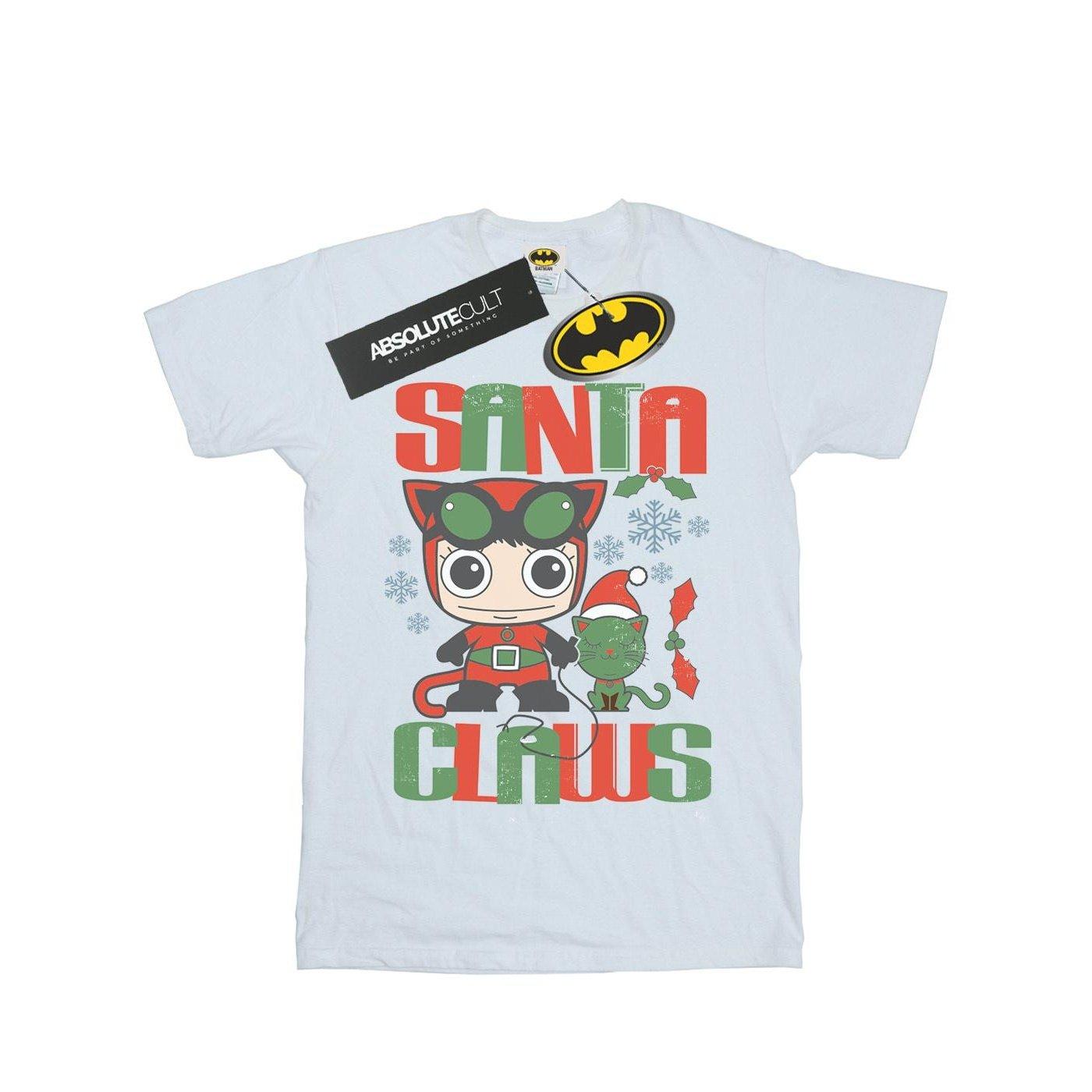 Chibi Catwoman Santa Claws Tshirt Herren Weiss L von DC COMICS