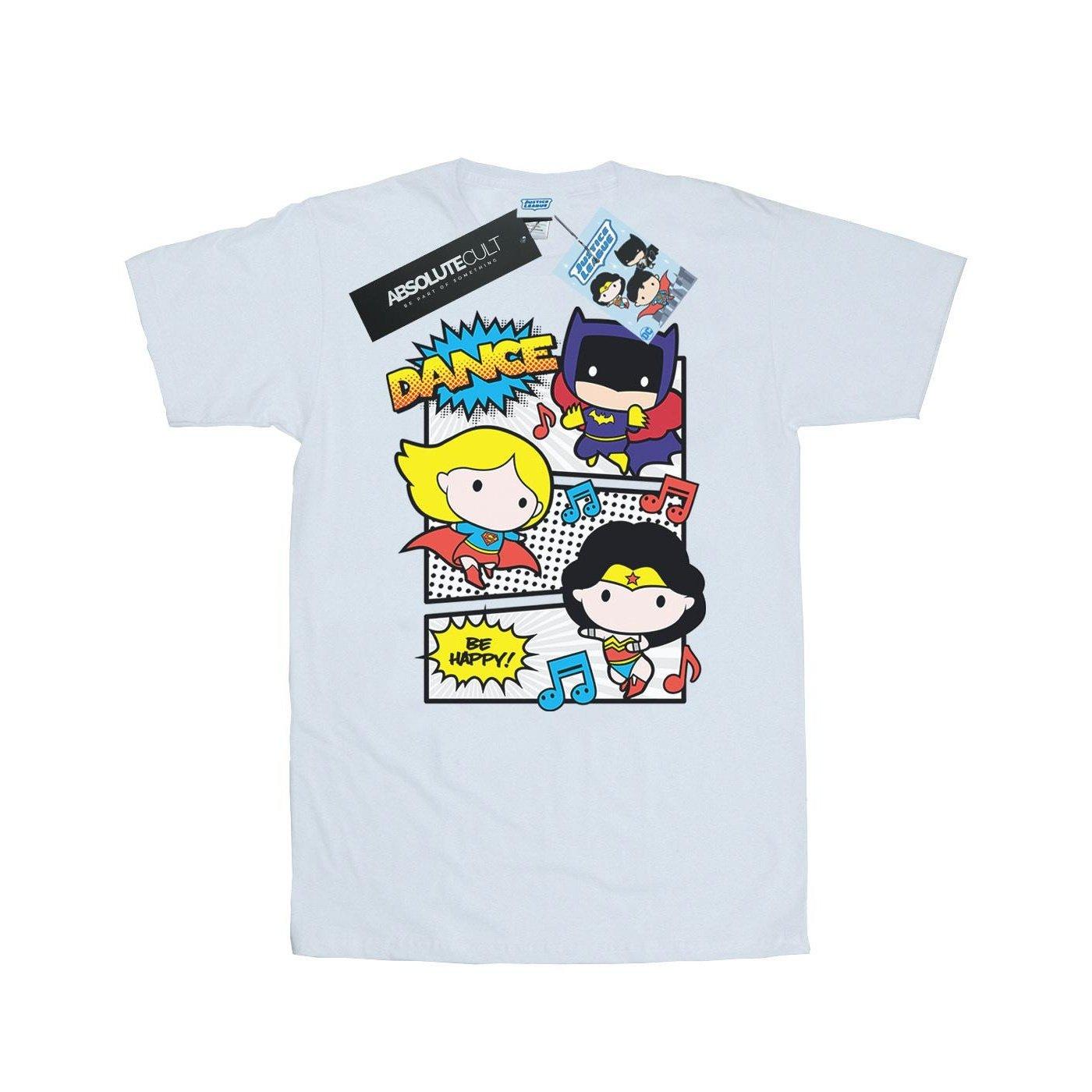 Chibi Super Friends Dance Tshirt Herren Weiss L von DC COMICS