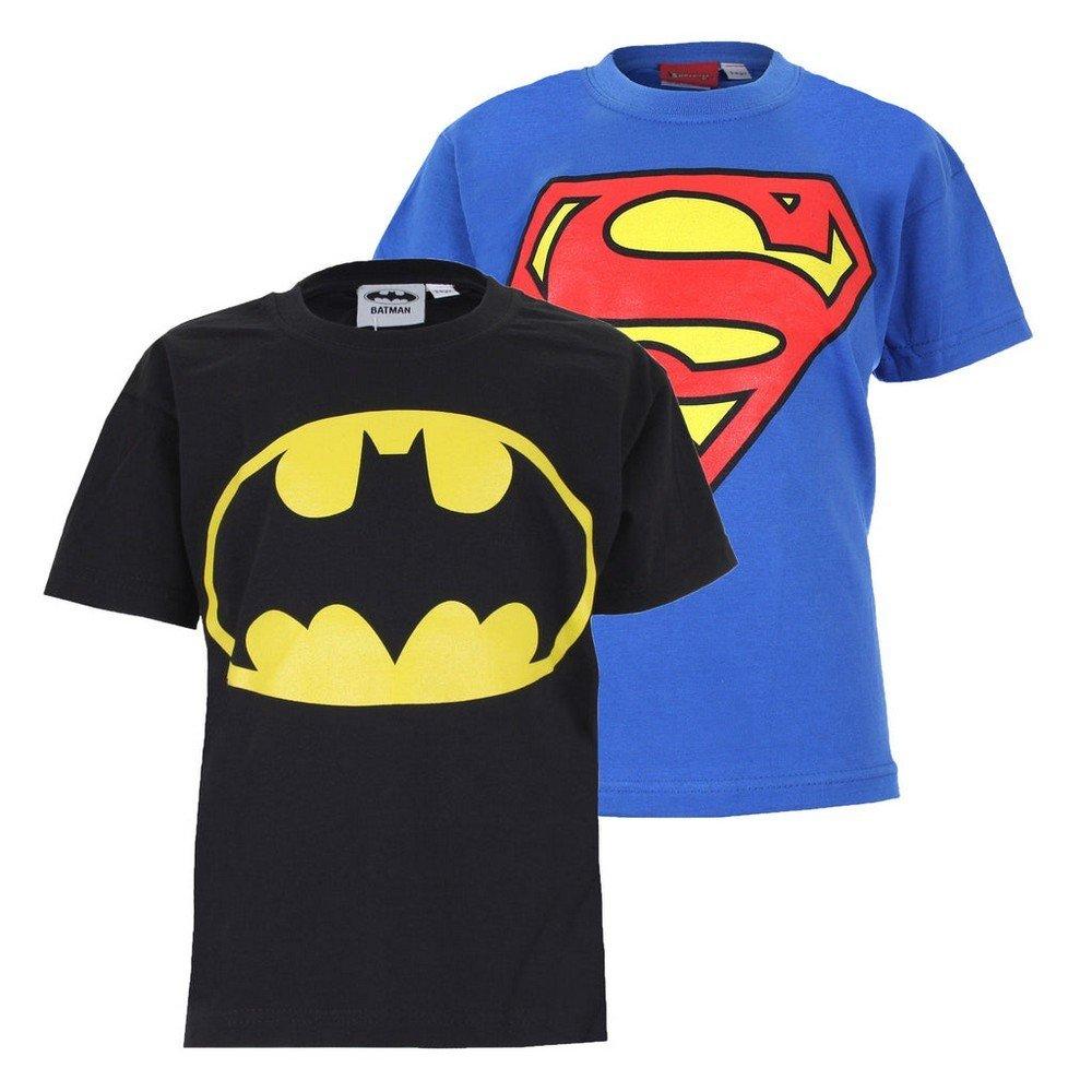 Tshirt (2erpack) Jungen Schwarz 128 von DC COMICS