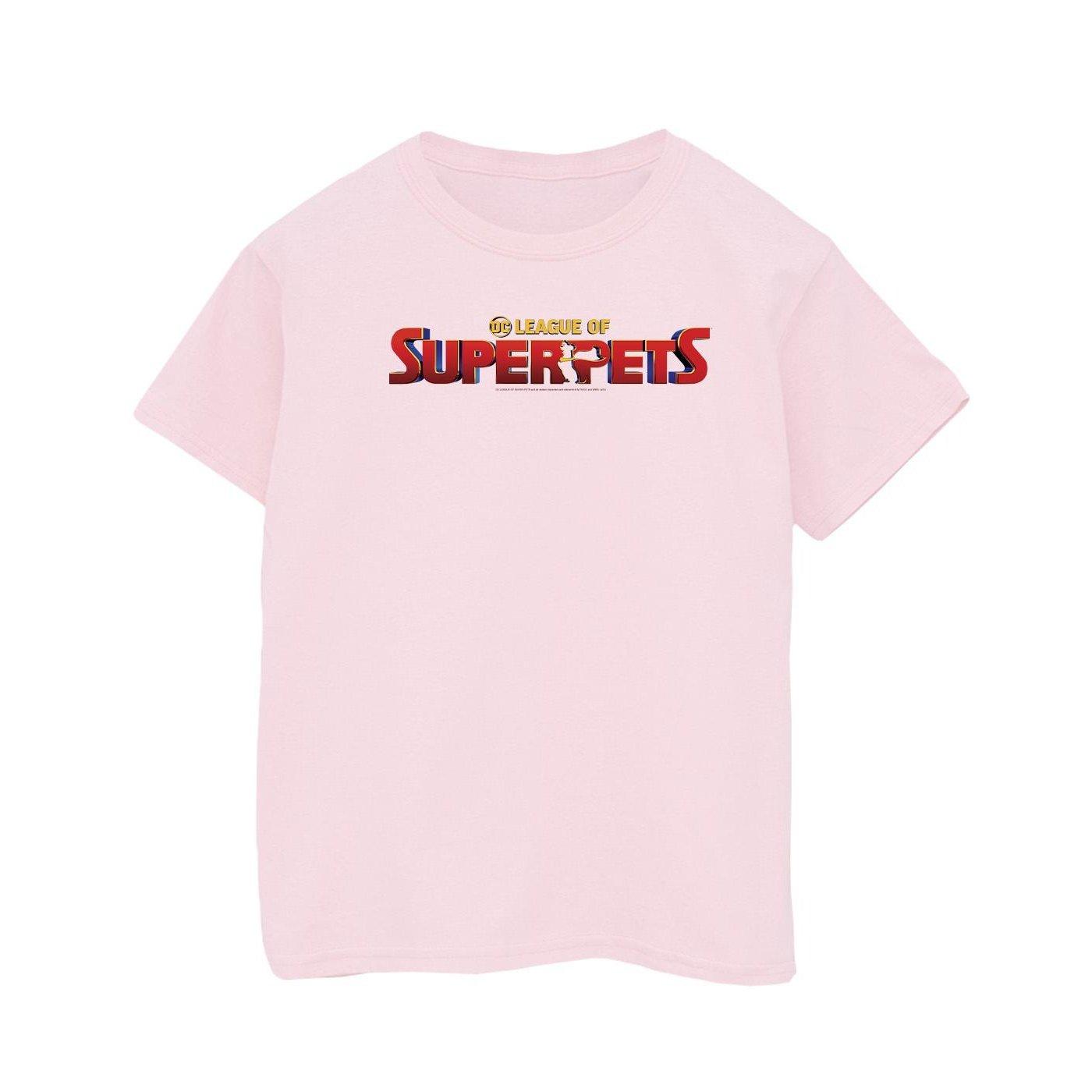 Dc League Of Superpets Movie Logo Tshirt Jungen Pink 152-158 von DC COMICS