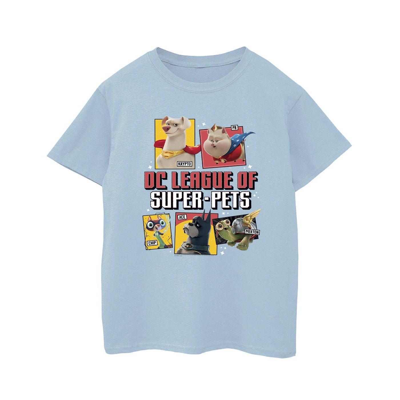 Dc League Of Superpets Profile Tshirt Jungen Blau 104 von DC COMICS