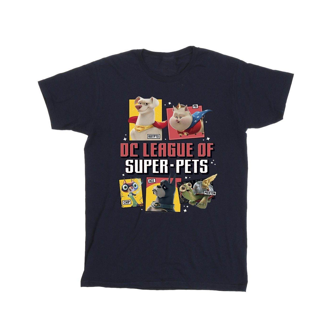 Dc League Of Superpets Profile Tshirt Jungen Marine 104 von DC COMICS