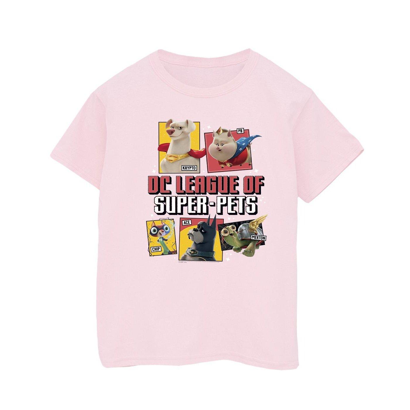 Dc League Of Superpets Profile Tshirt Jungen Pink 128 von DC COMICS