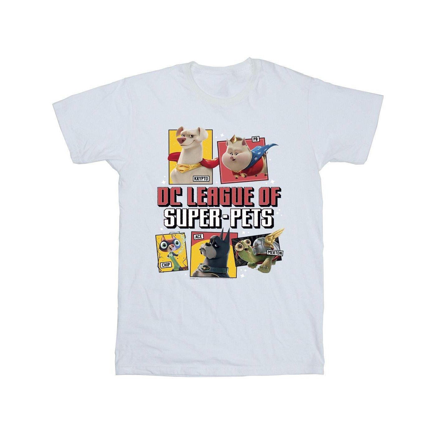 Dc League Of Superpets Profile Tshirt Jungen Weiss 104 von DC COMICS