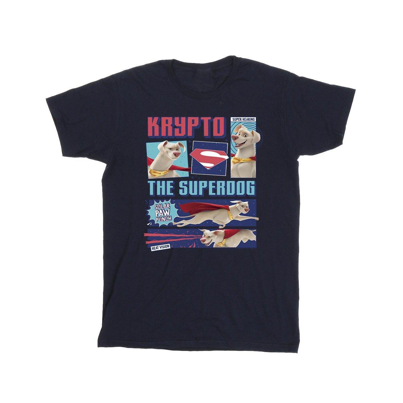 Dc Super Pets Krypto The Super Dog Tshirt Jungen Marine 140/146 von DC COMICS