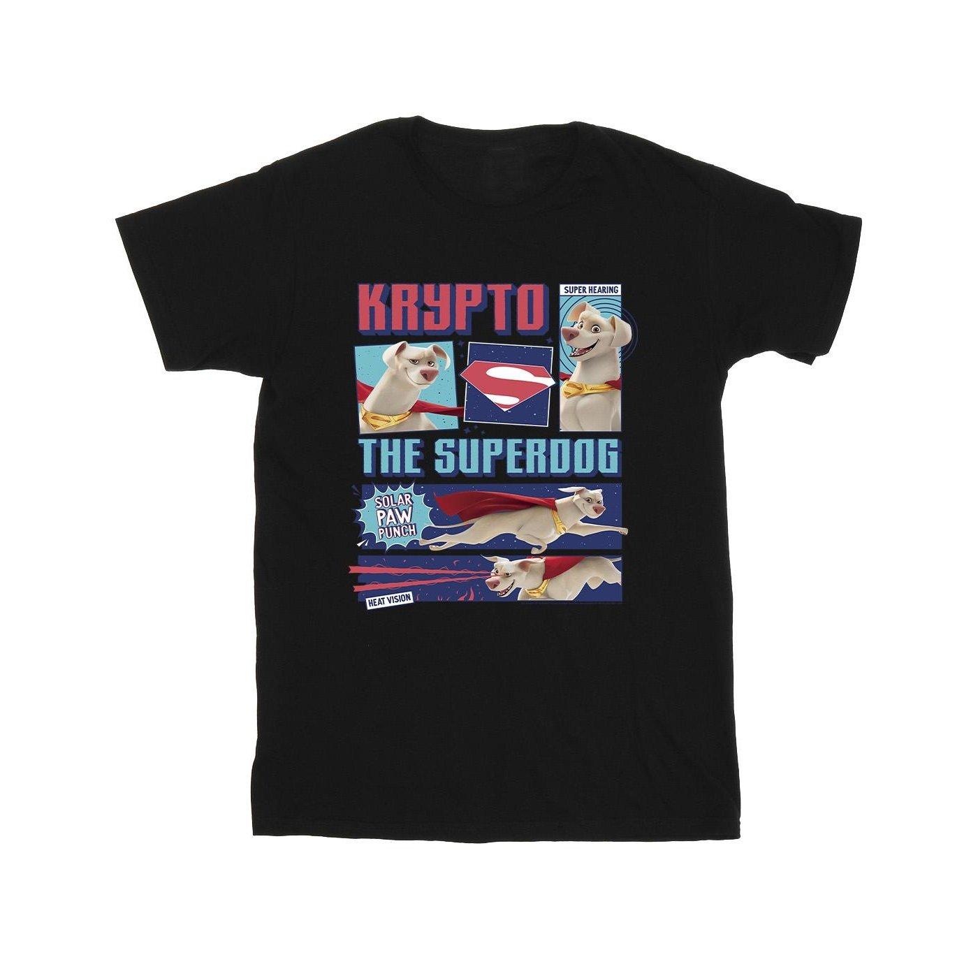 Dc Super Pets Krypto The Super Dog Tshirt Jungen Schwarz 116 von DC COMICS
