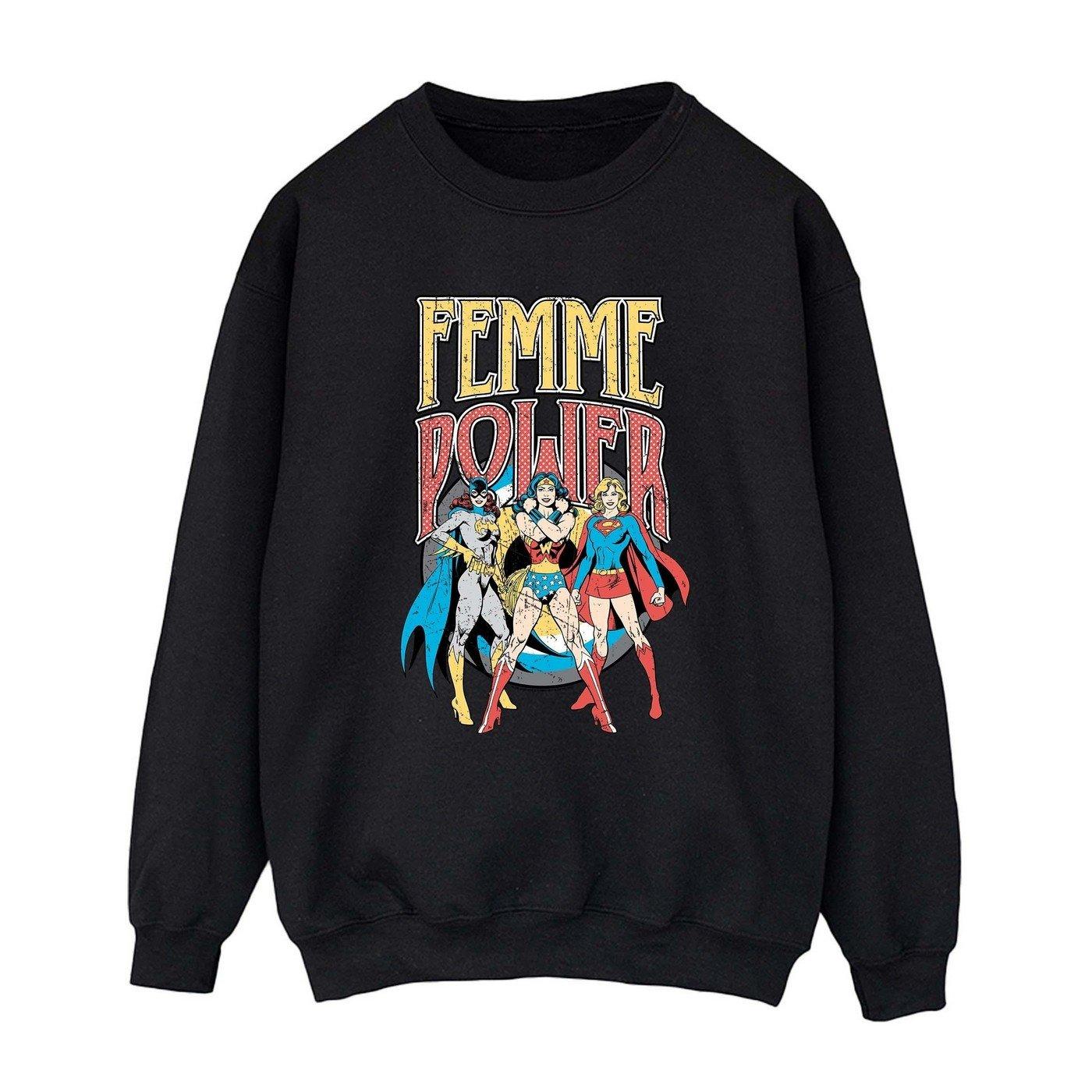 Femme Power Sweatshirt Damen Schwarz L von DC COMICS