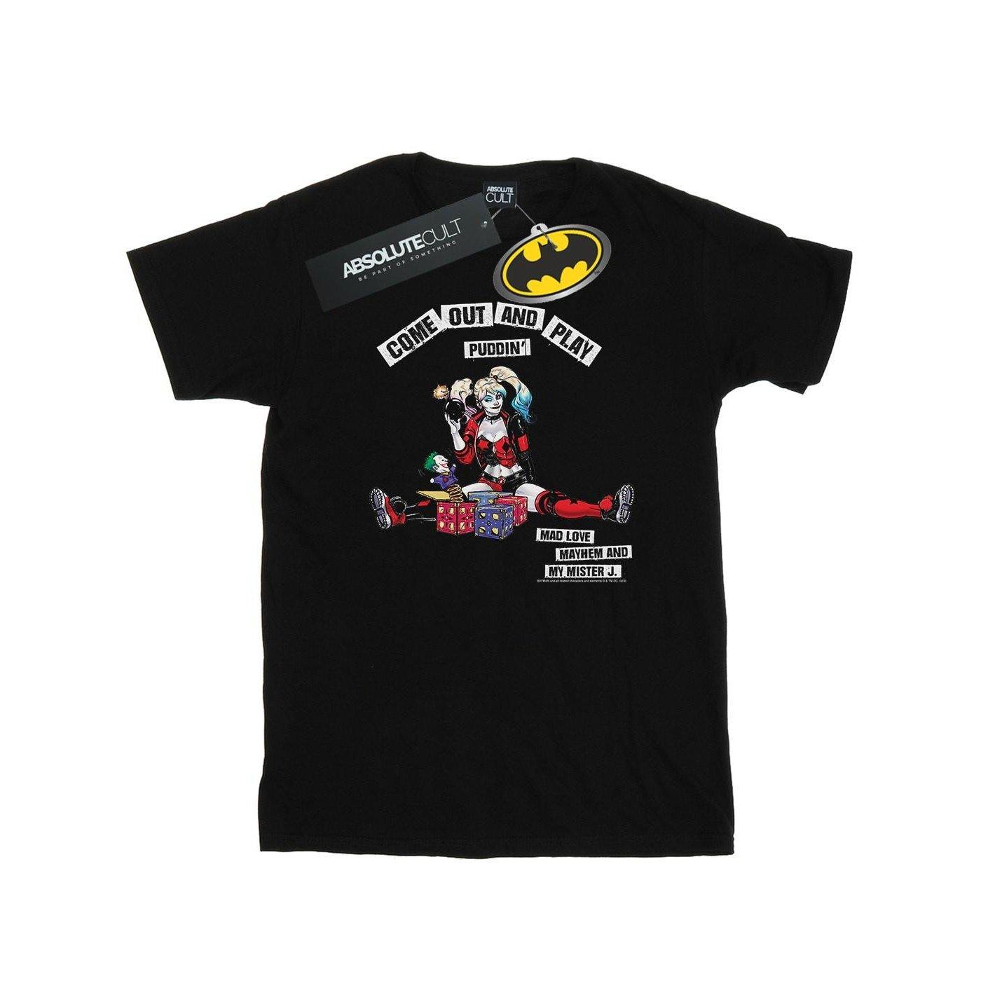 Harley Quinn Come Out And Play Tshirt Damen Schwarz 4XL von DC COMICS