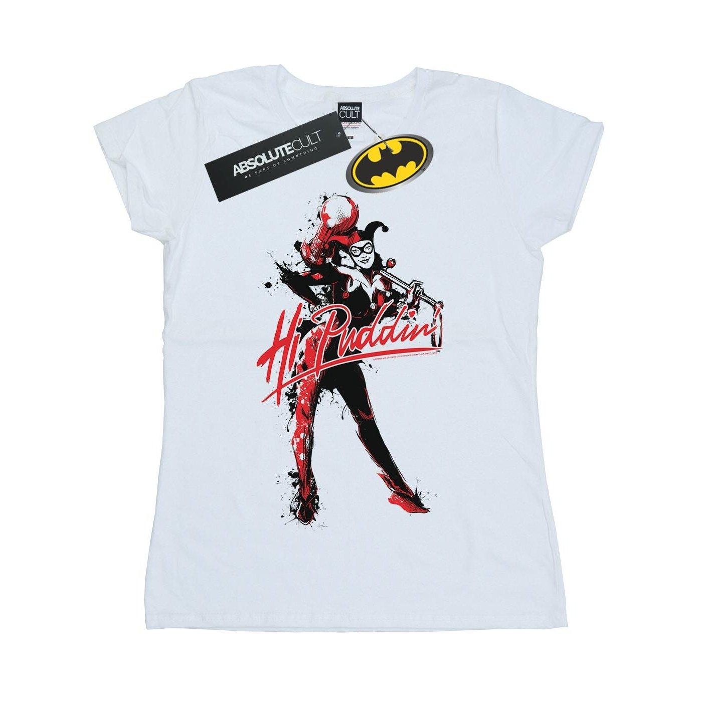 Harley Quinn Hi Puddin Tshirt Damen Weiss L von DC COMICS