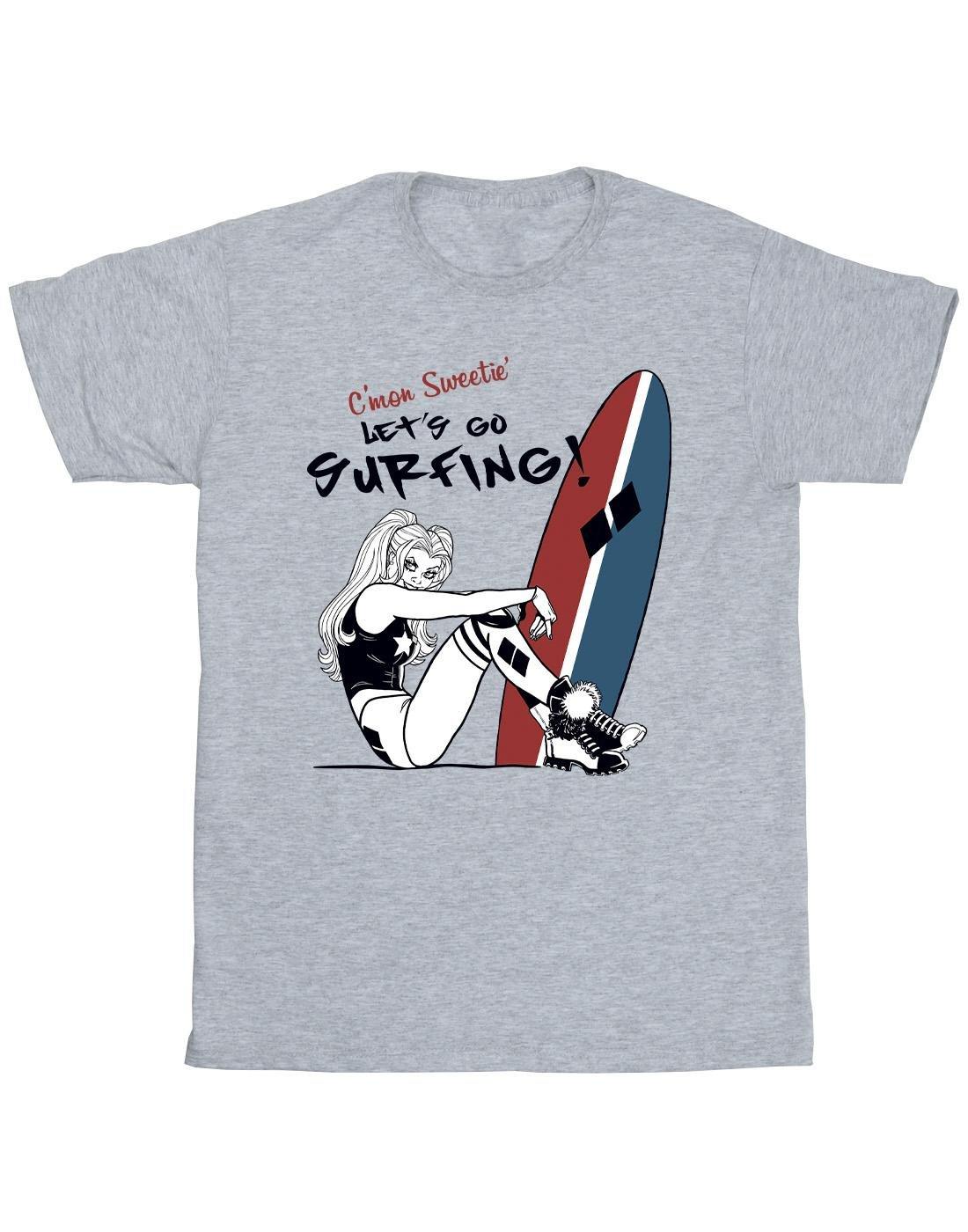 Harley Quinn Let's Go Surfing Tshirt Herren Grau 4XL von DC COMICS