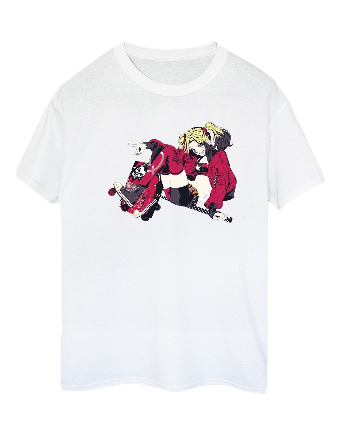 Harley Quinn Rollerskates Tshirt Damen Weiss XL von DC COMICS