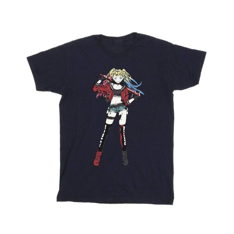 Harley Quinn Standing Pose Tshirt Mädchen Marine 104 von DC COMICS