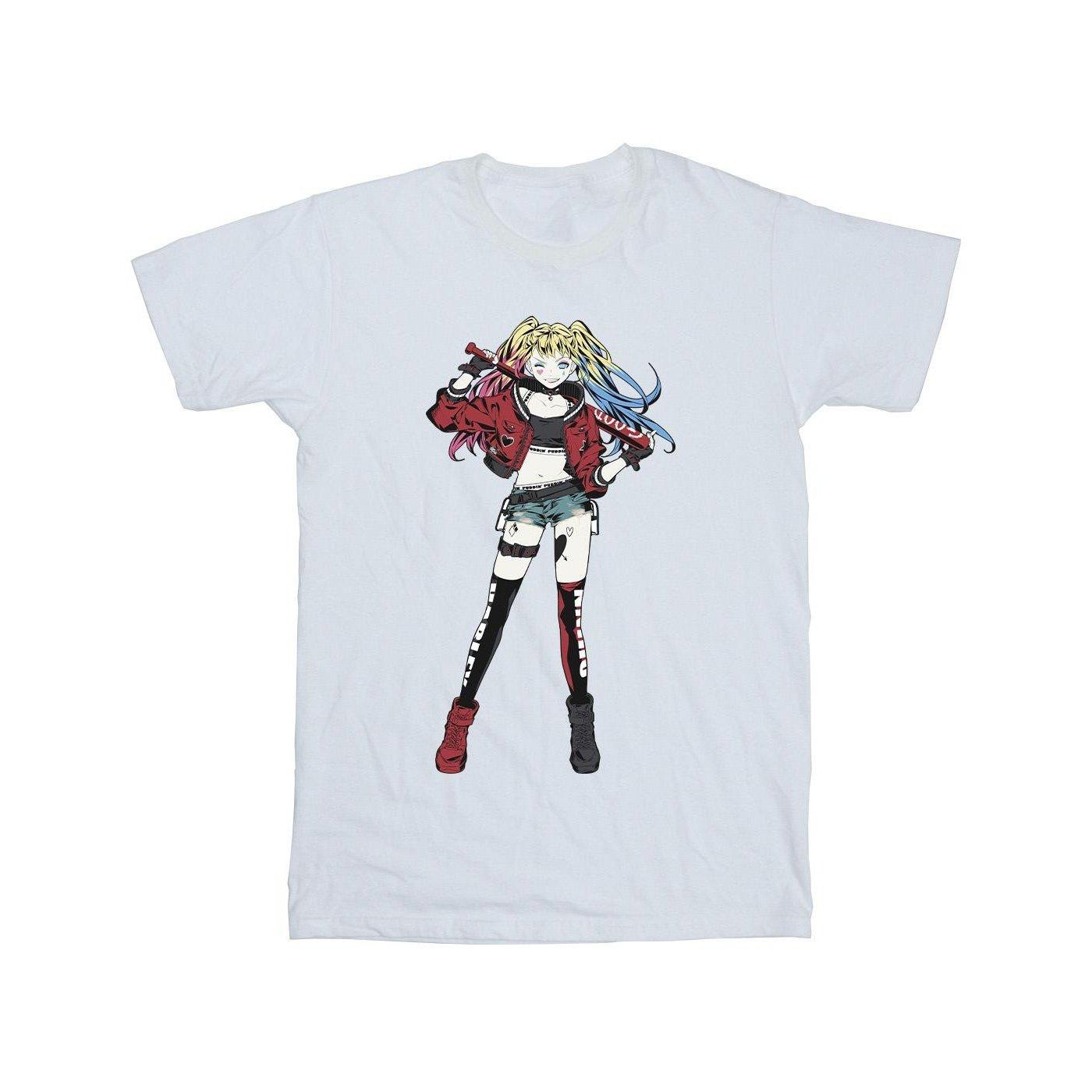 Harley Quinn Standing Pose Tshirt Mädchen Weiss 104 von DC COMICS