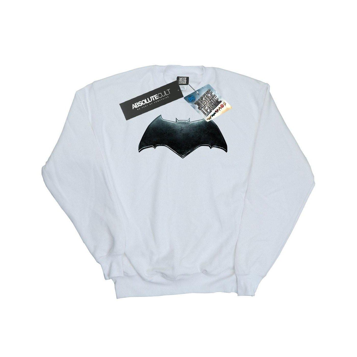 Justice League Movie Batman Emblem Sweatshirt Damen Weiss XXL von DC COMICS