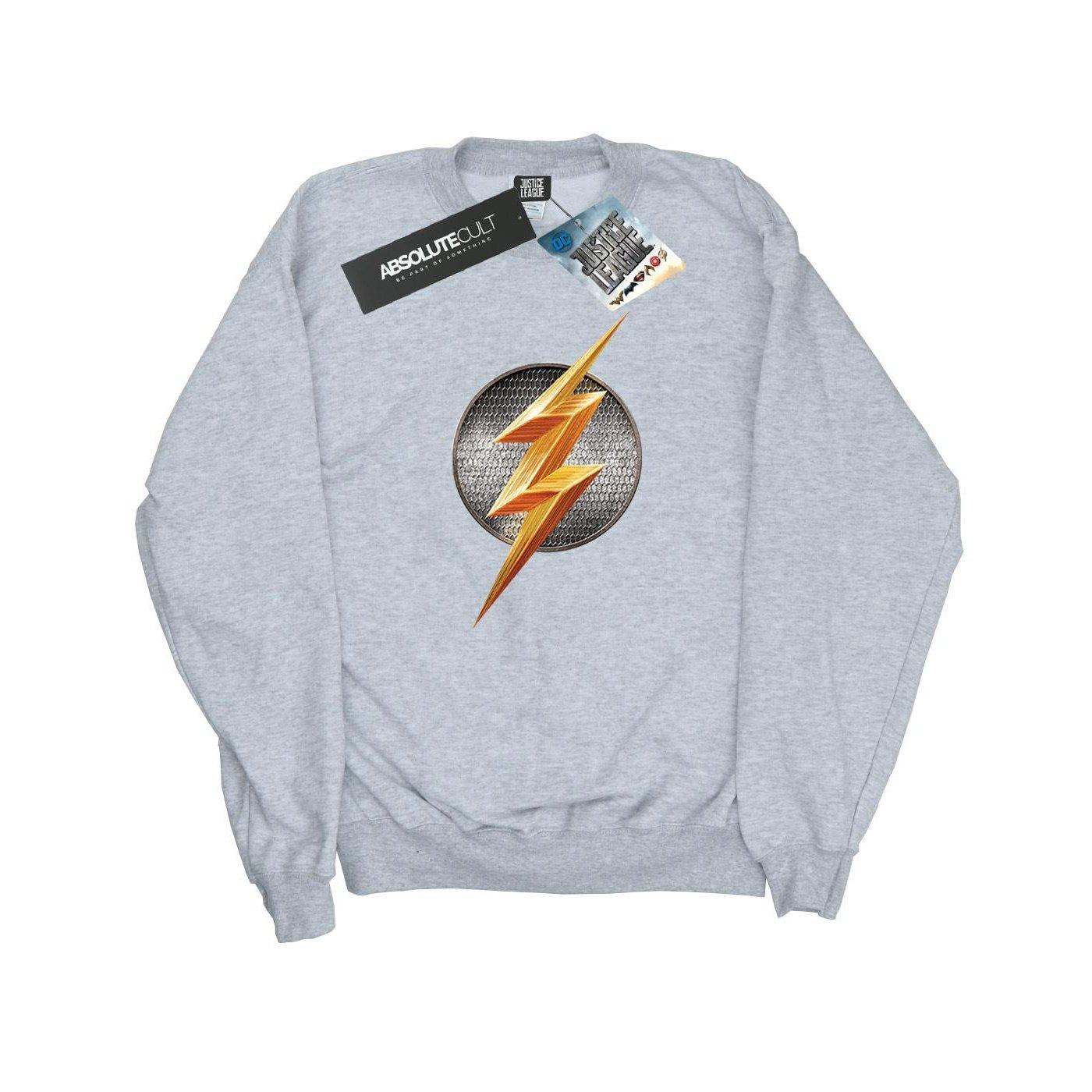 Justice League Movie Flash Emblem Sweatshirt Damen Grau M von DC COMICS