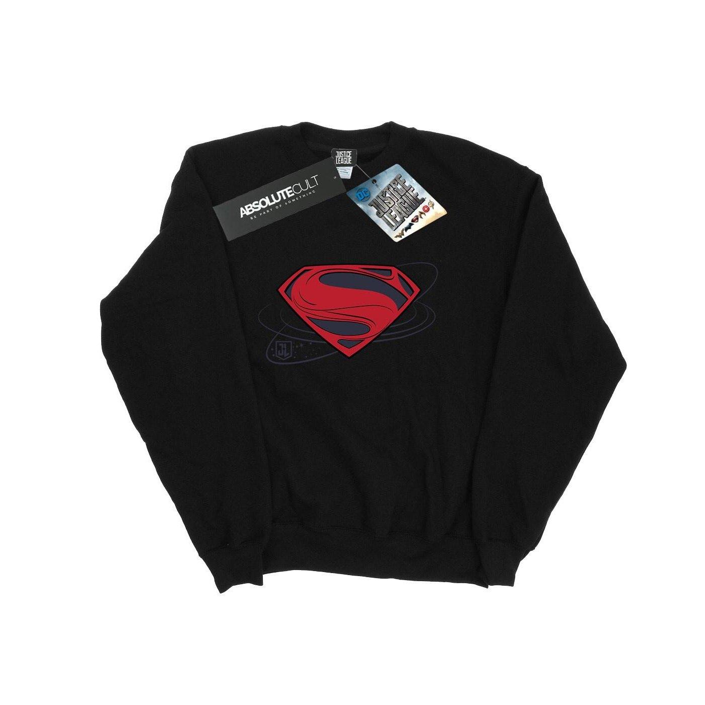 Justice League Movie Superman Logo Sweatshirt Damen Schwarz XL von DC COMICS
