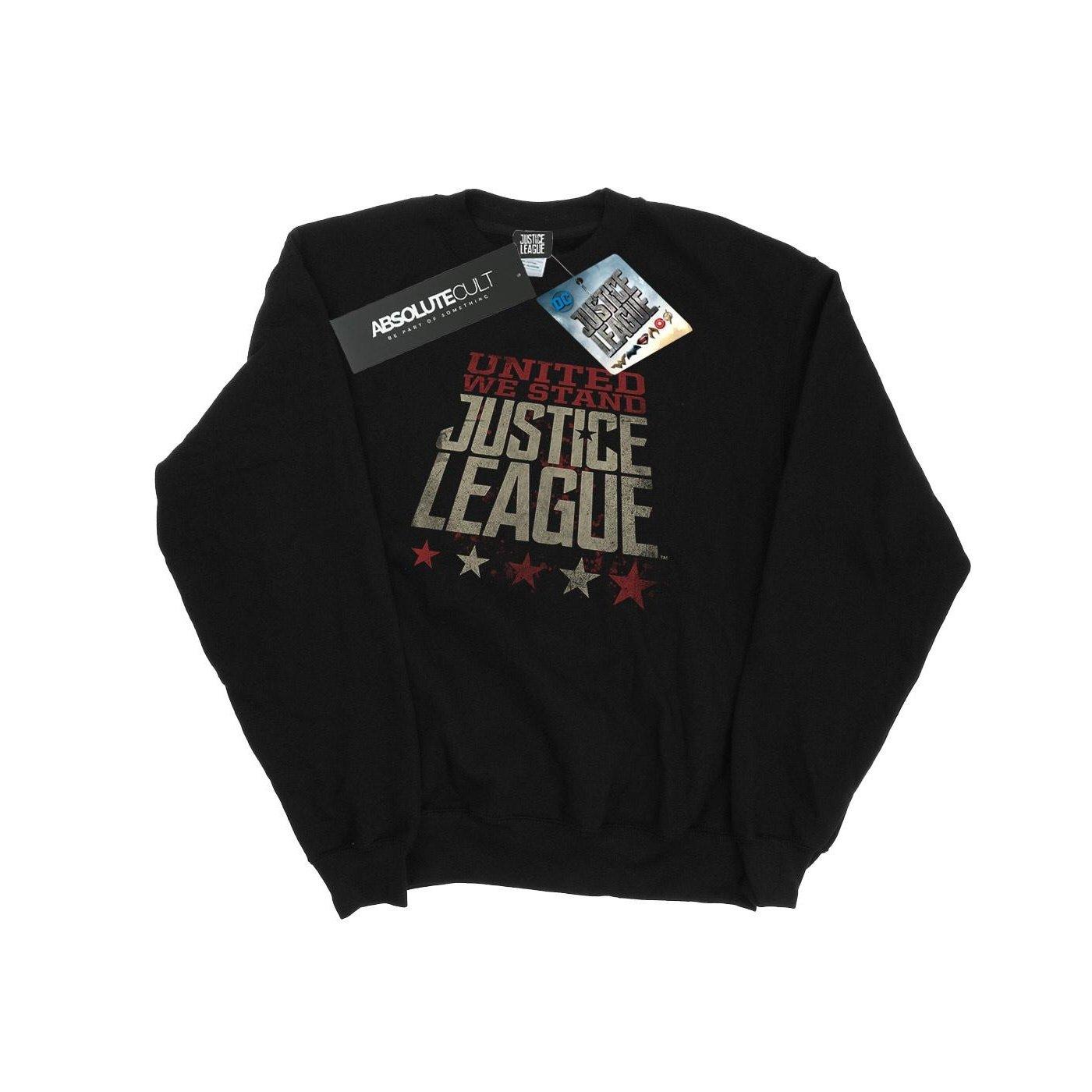 Justice League Movie United We Stand Sweatshirt Damen Schwarz S von DC COMICS