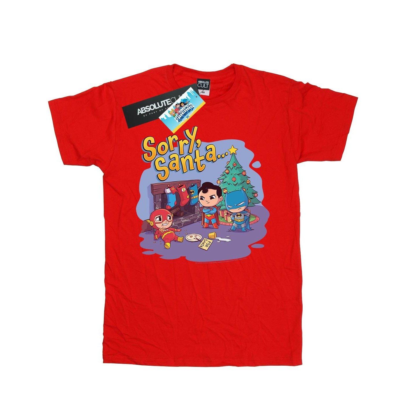 Super Friends Sorry Santa Tshirt Mädchen Rot Bunt 116 von DC COMICS