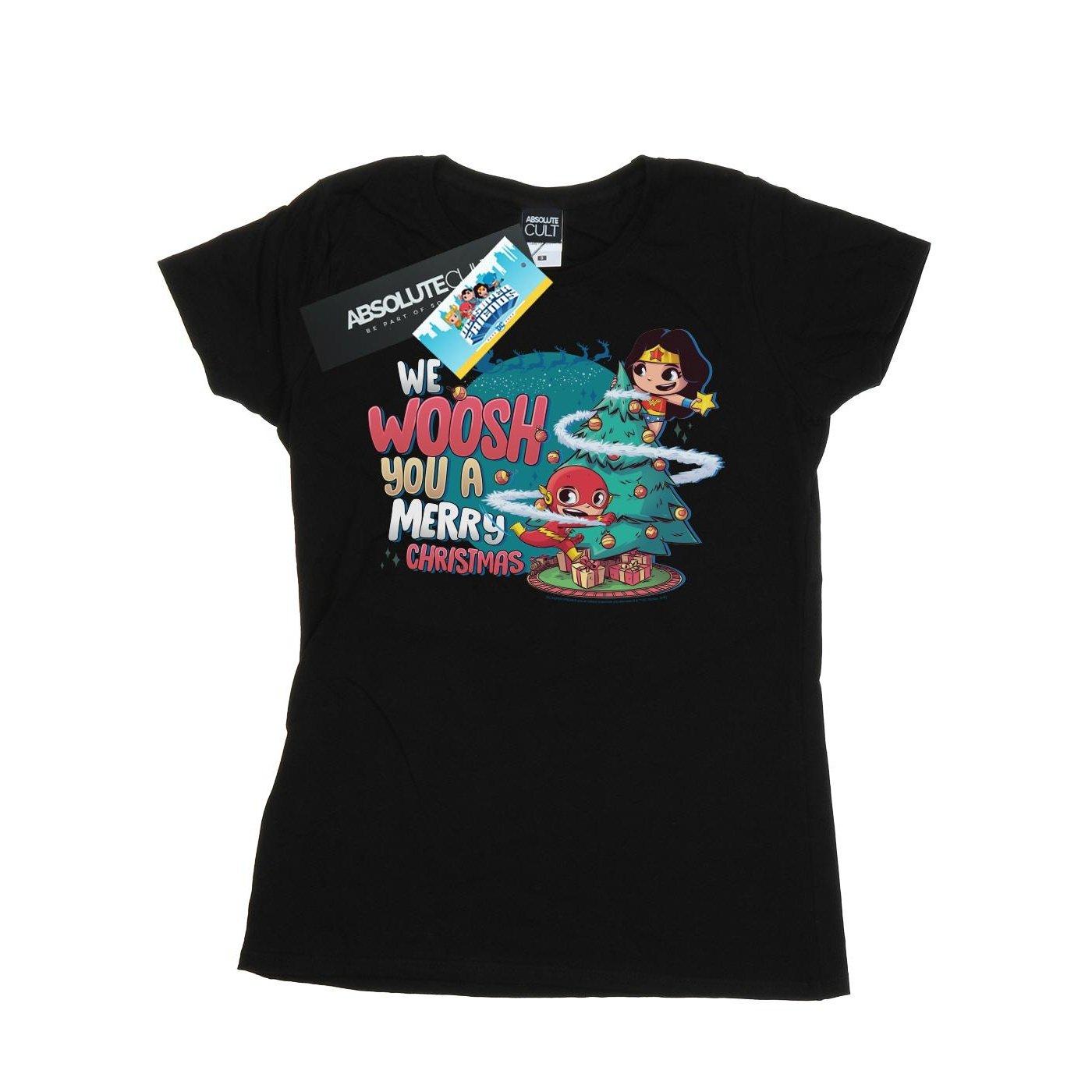 Super Friends We Whoosh You A Merry Christmas Tshirt Damen Schwarz L von DC COMICS