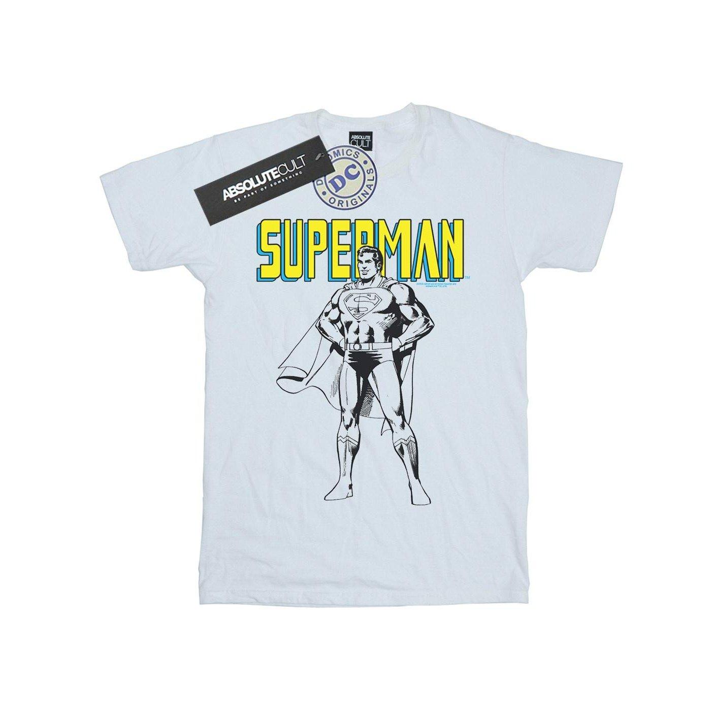 Superman Mono Action Pose Tshirt Mädchen Weiss 140/146 von DC COMICS