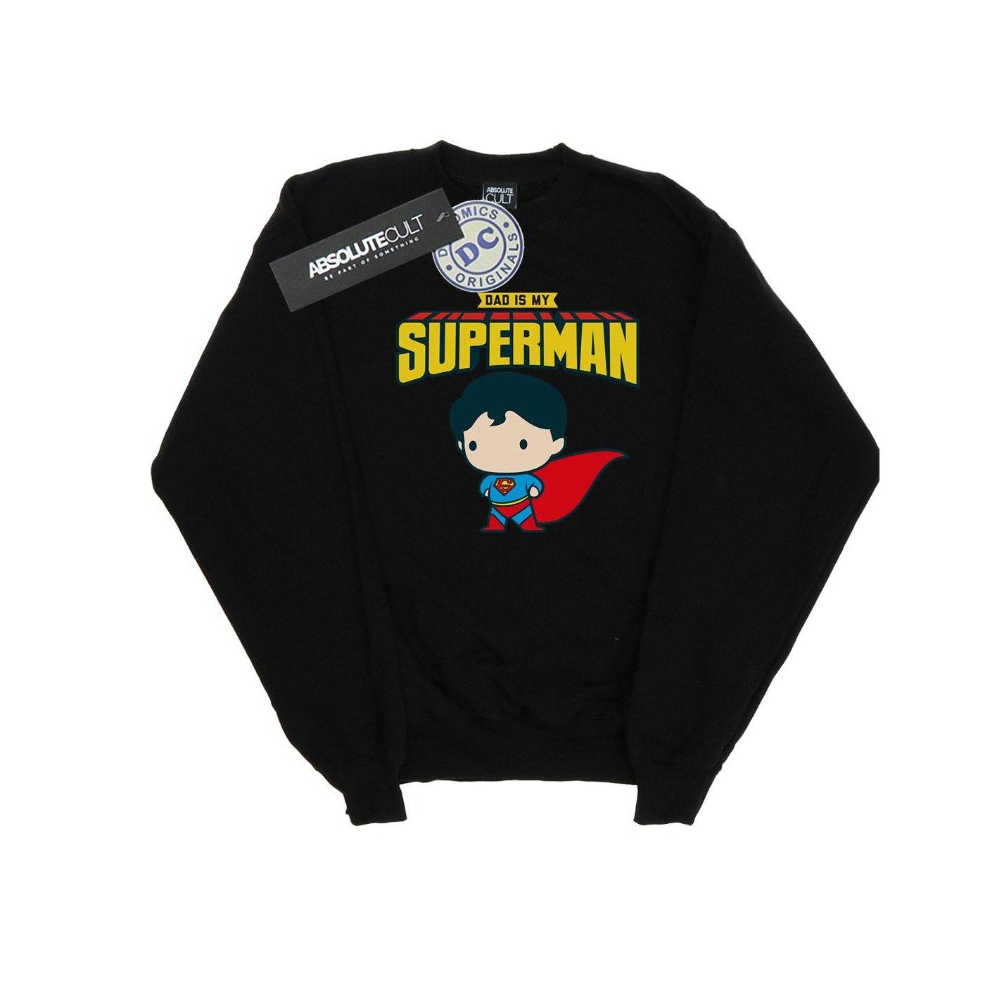 Superman My Dad Is My Hero Sweatshirt Jungen Schwarz 140/146 von DC COMICS