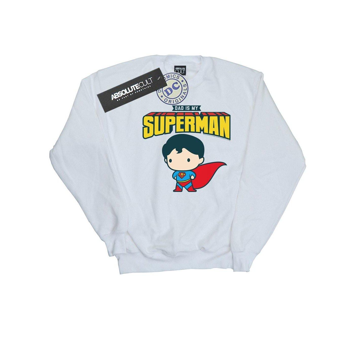 Superman My Dad Is My Hero Sweatshirt Jungen Weiss 128 von DC COMICS