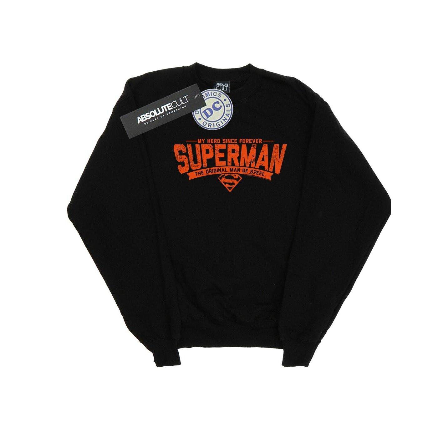 Superman My Hero Sweatshirt Jungen Schwarz 128 von DC COMICS