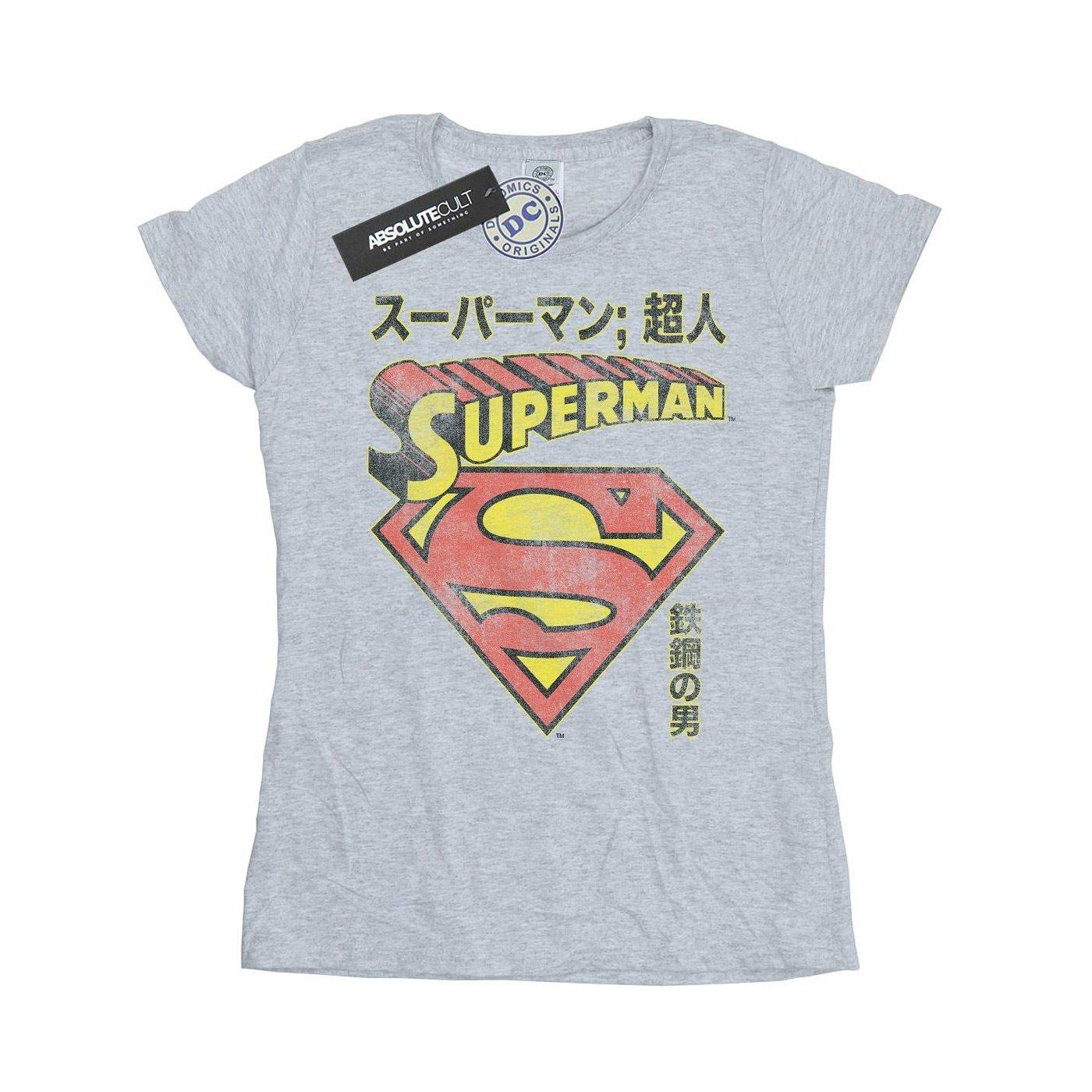 Superman Shield Tshirt Damen Grau L von DC COMICS