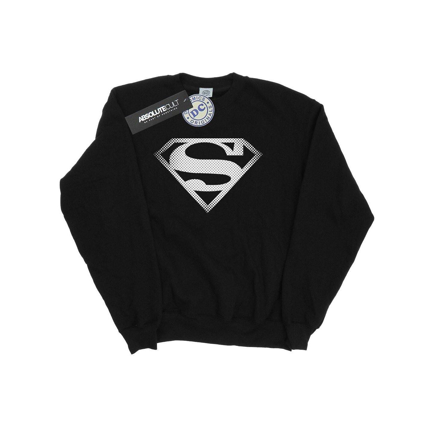 Superman Spot Logo Sweatshirt Mädchen Schwarz 128 von DC COMICS