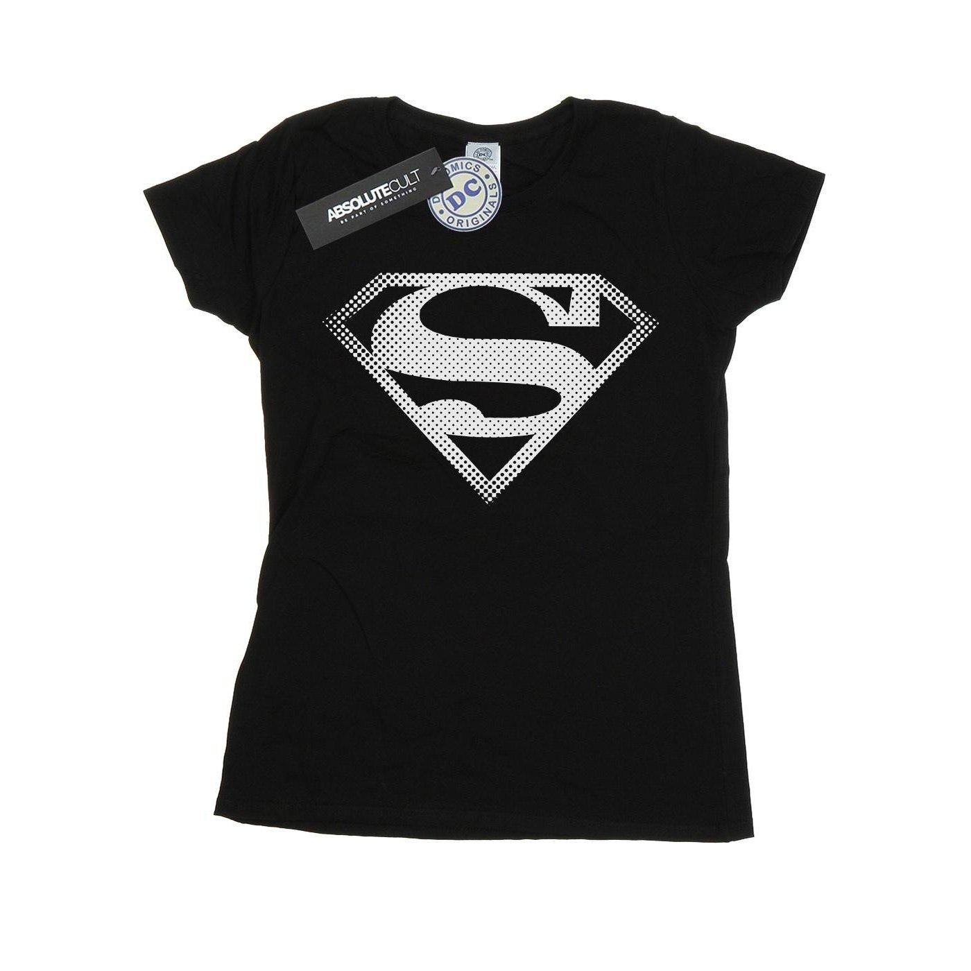 Superman Spot Logo Tshirt Damen Schwarz L von DC COMICS