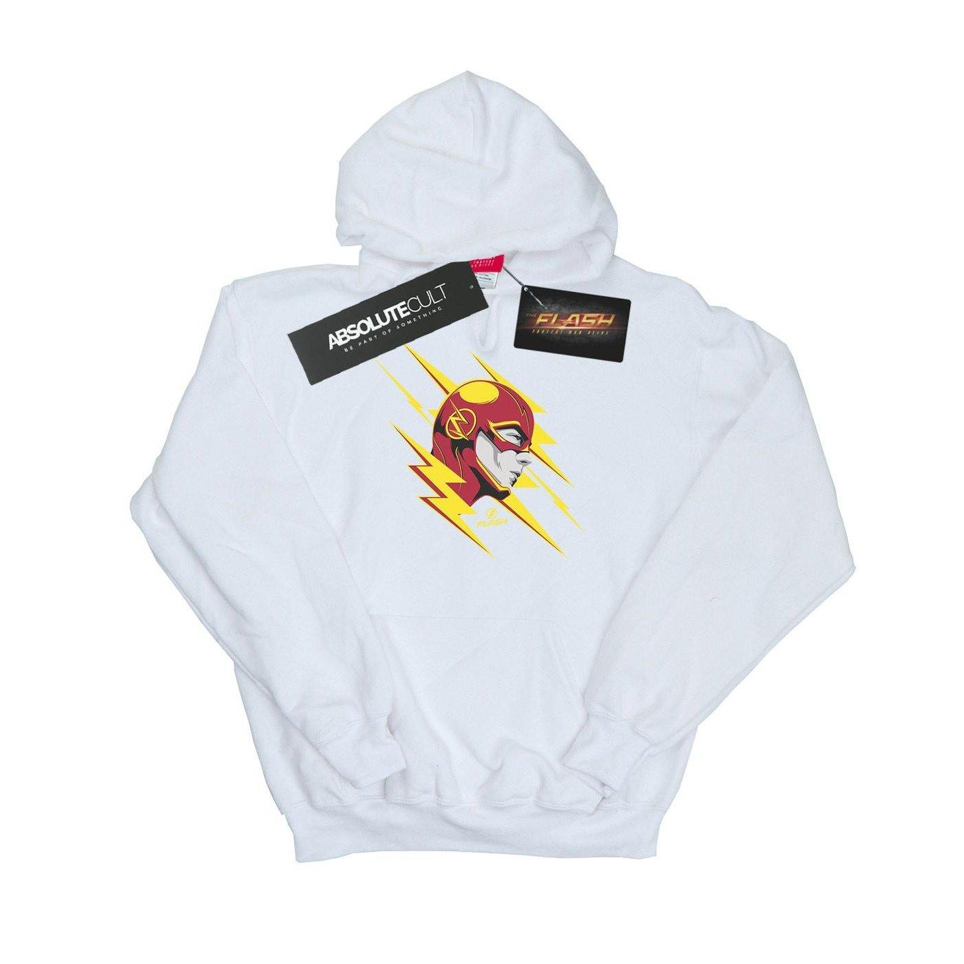 The Flash Lightning Portrait Kapuzenpullover Damen Weiss S von DC COMICS