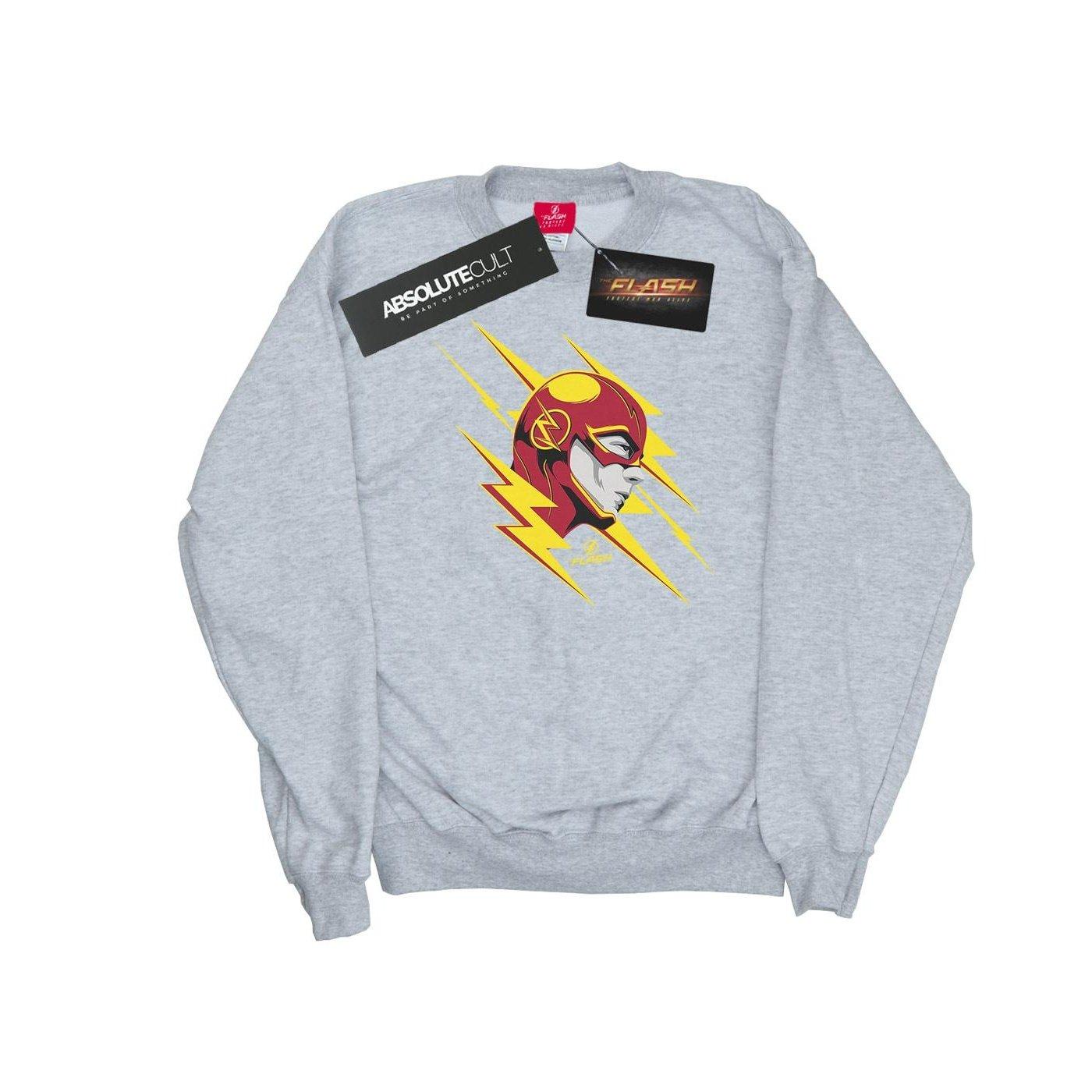 The Flash Lightning Portrait Sweatshirt Mädchen Grau 116 von DC COMICS