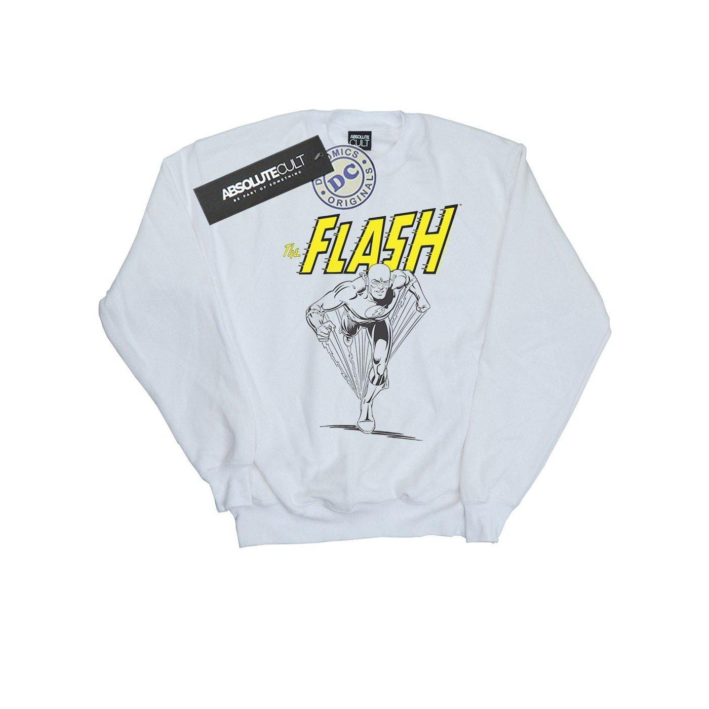 The Flash Mono Action Pose Sweatshirt Damen Weiss M von DC COMICS