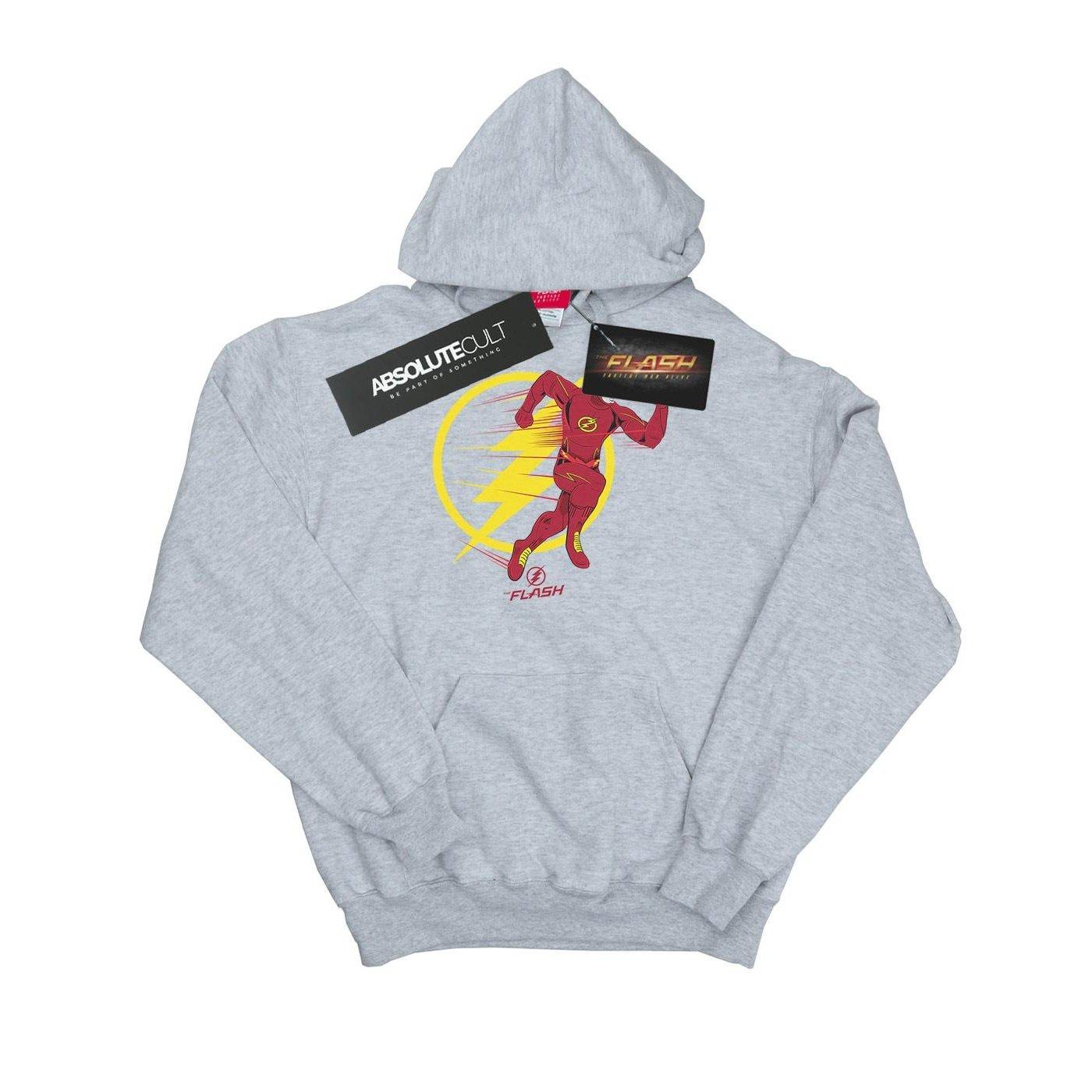 The Flash Running Emblem Kapuzenpullover Damen Grau M von DC COMICS