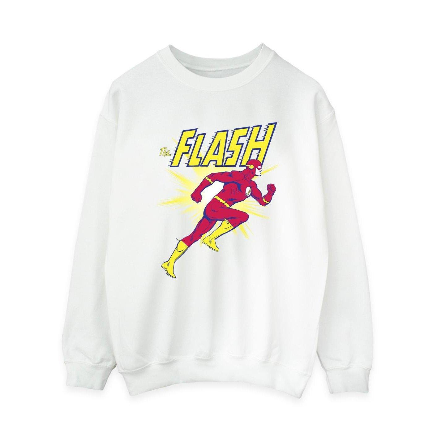 The Flash Running Sweatshirt Damen Weiss XXL von DC COMICS