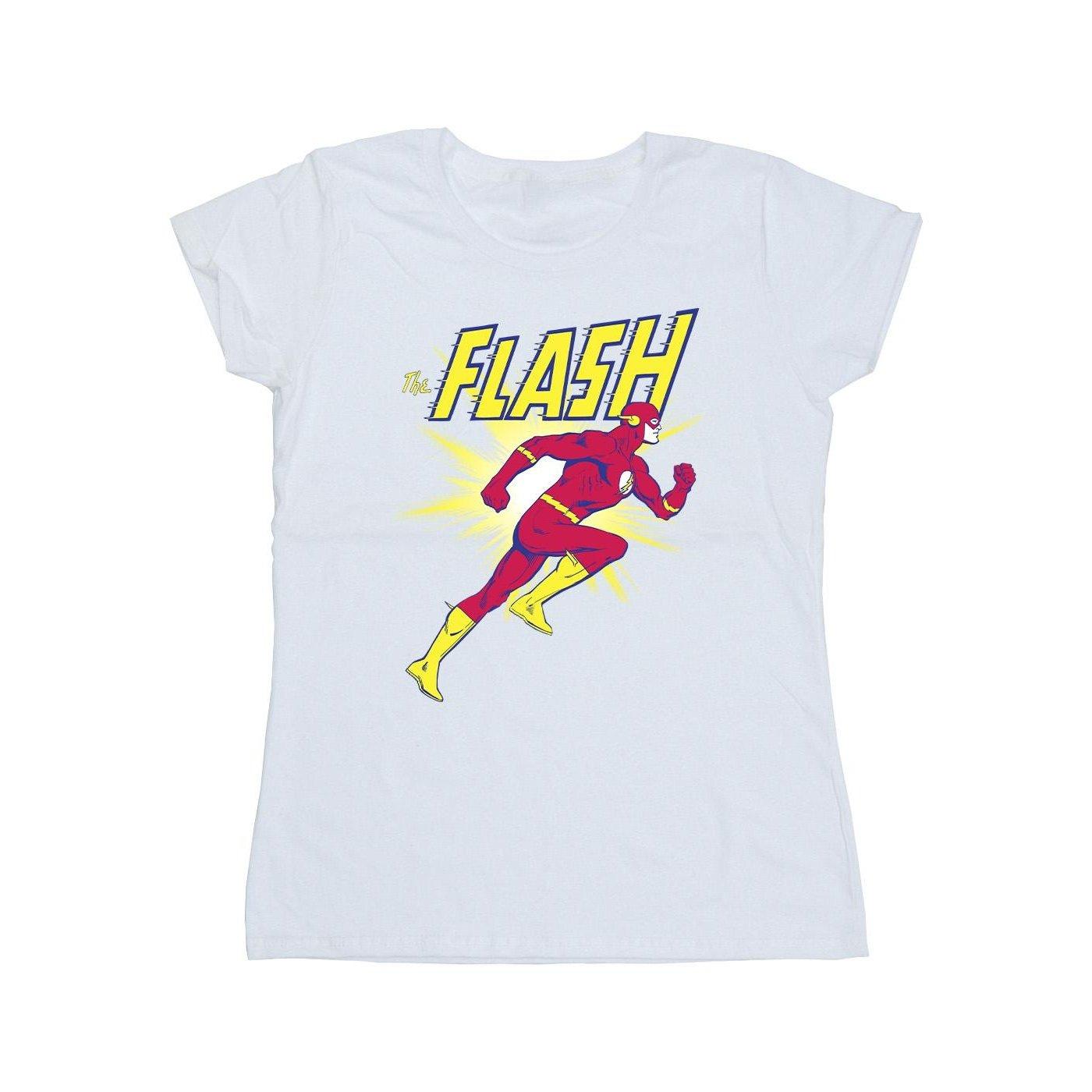 The Flash Running Tshirt Damen Weiss S von DC COMICS