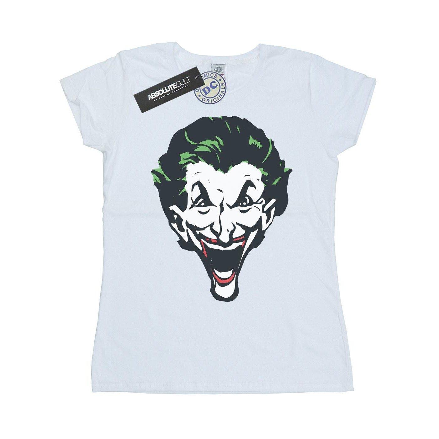 The Joker Big Face Tshirt Damen Weiss XXL von DC COMICS