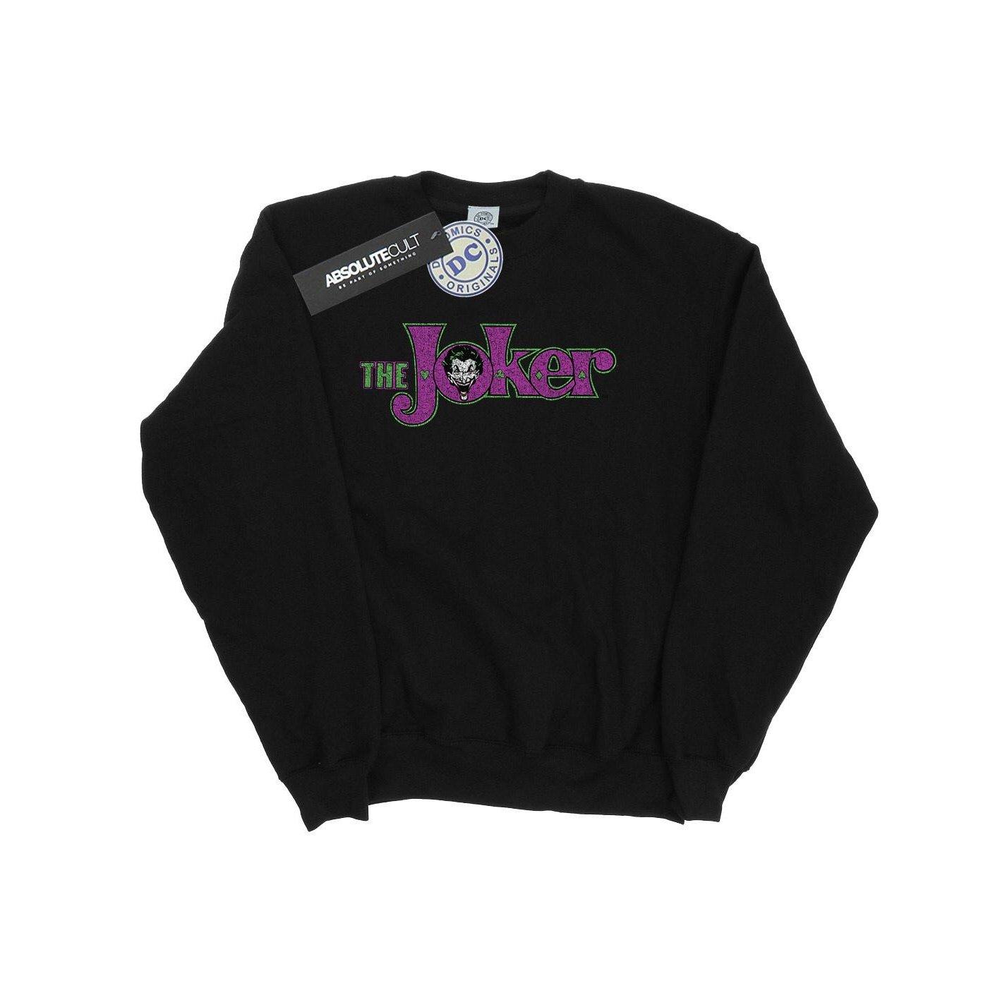 The Joker Crackle Logo Sweatshirt Mädchen Schwarz 116 von DC COMICS