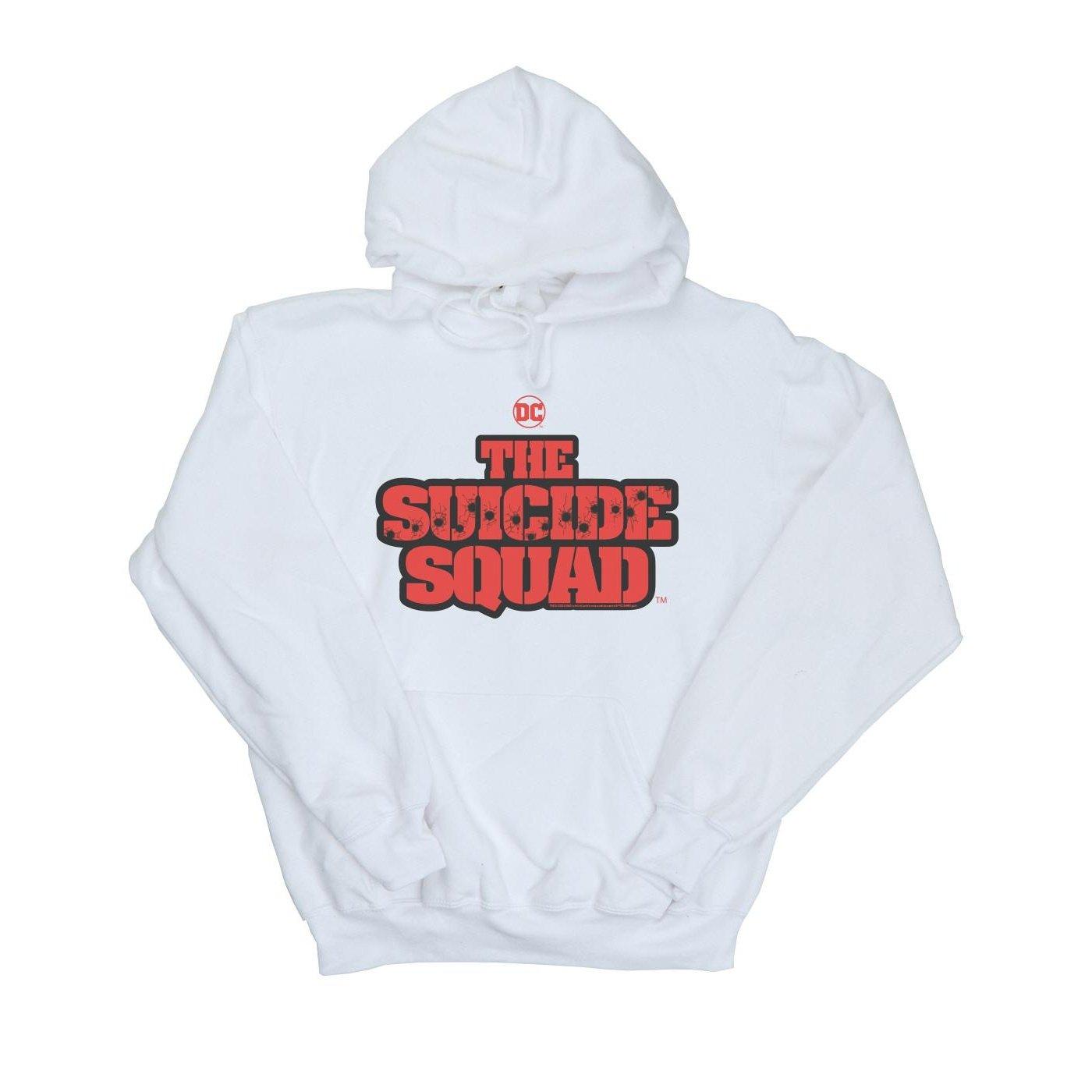 The Suicide Squad Movie Logo Kapuzenpullover Damen Weiss L von DC COMICS