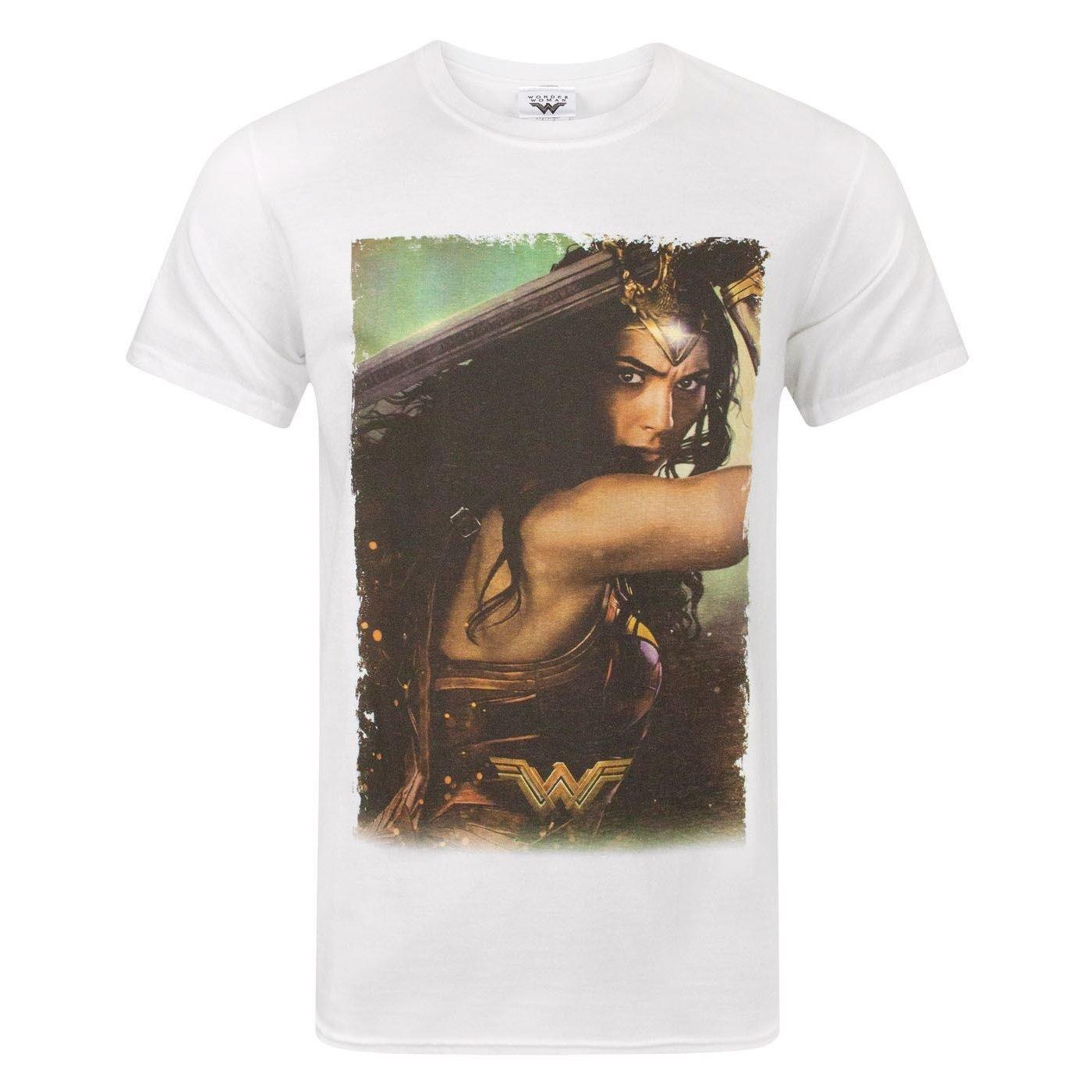 Tshirt, Design Wonder Woman Poster Herren Weiss S von DC COMICS