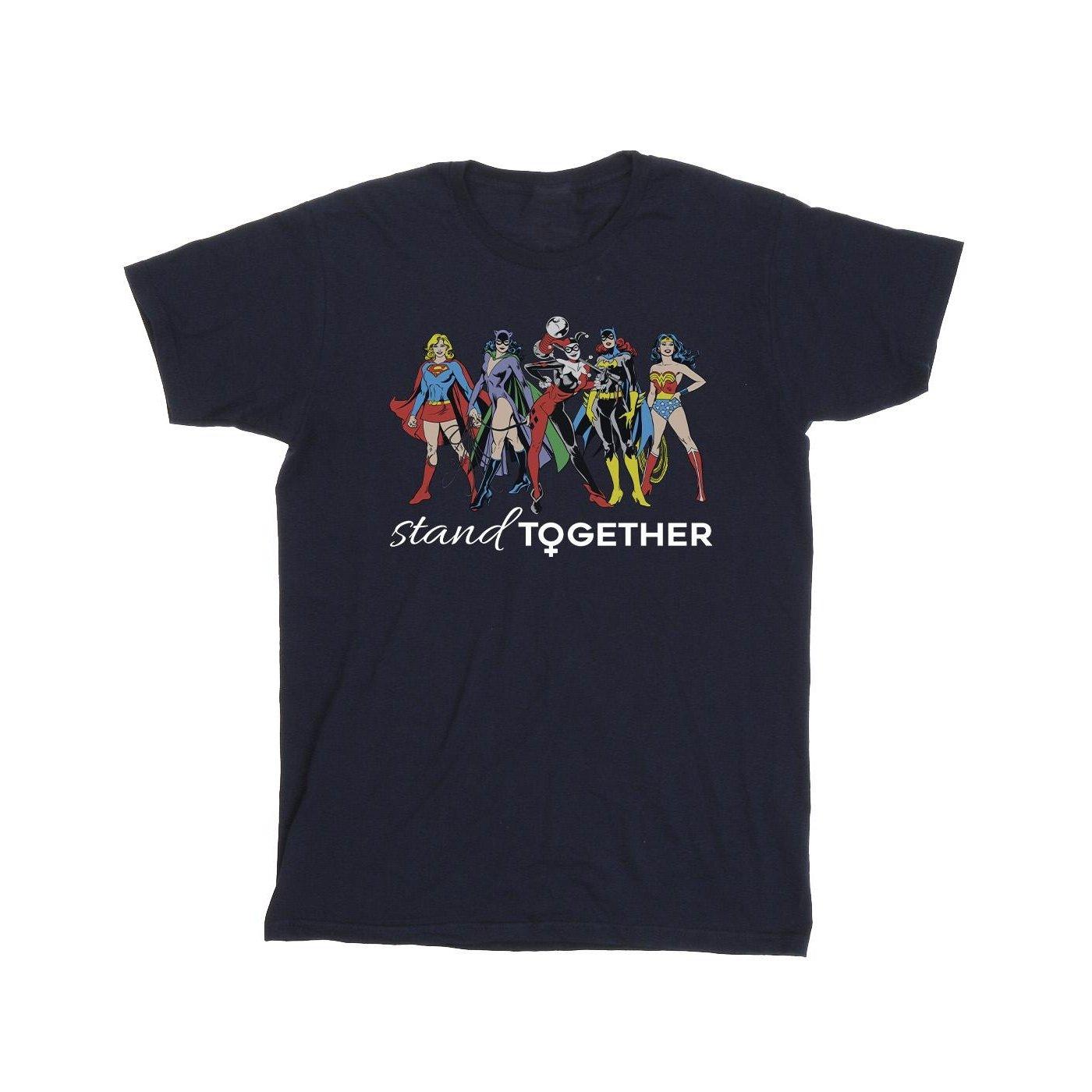 Women Of Dc Stand Together Tshirt Mädchen Marine 104 von DC COMICS