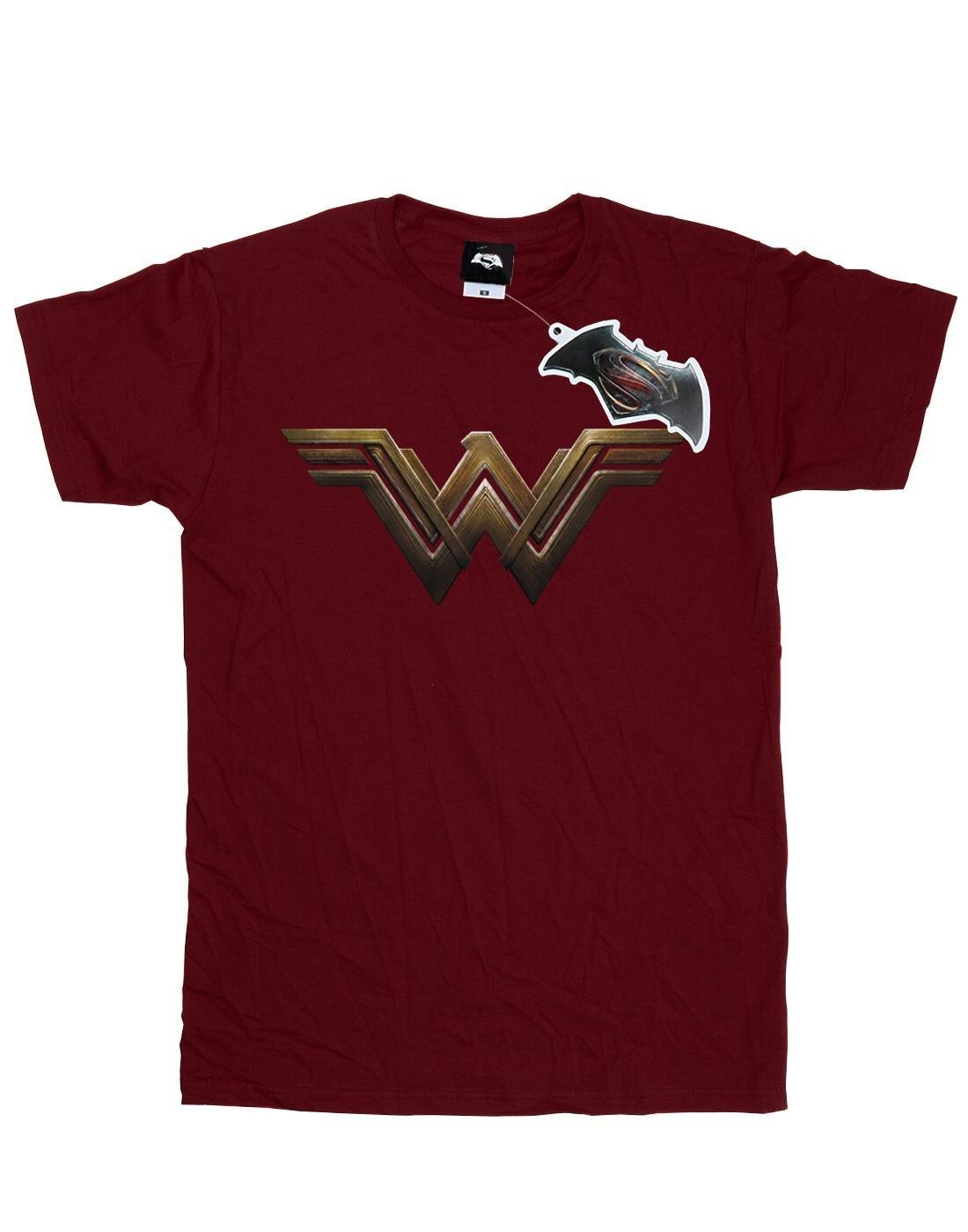 Wonder Woman Logo Tshirt Mädchen Weinrot 152-158 von DC COMICS