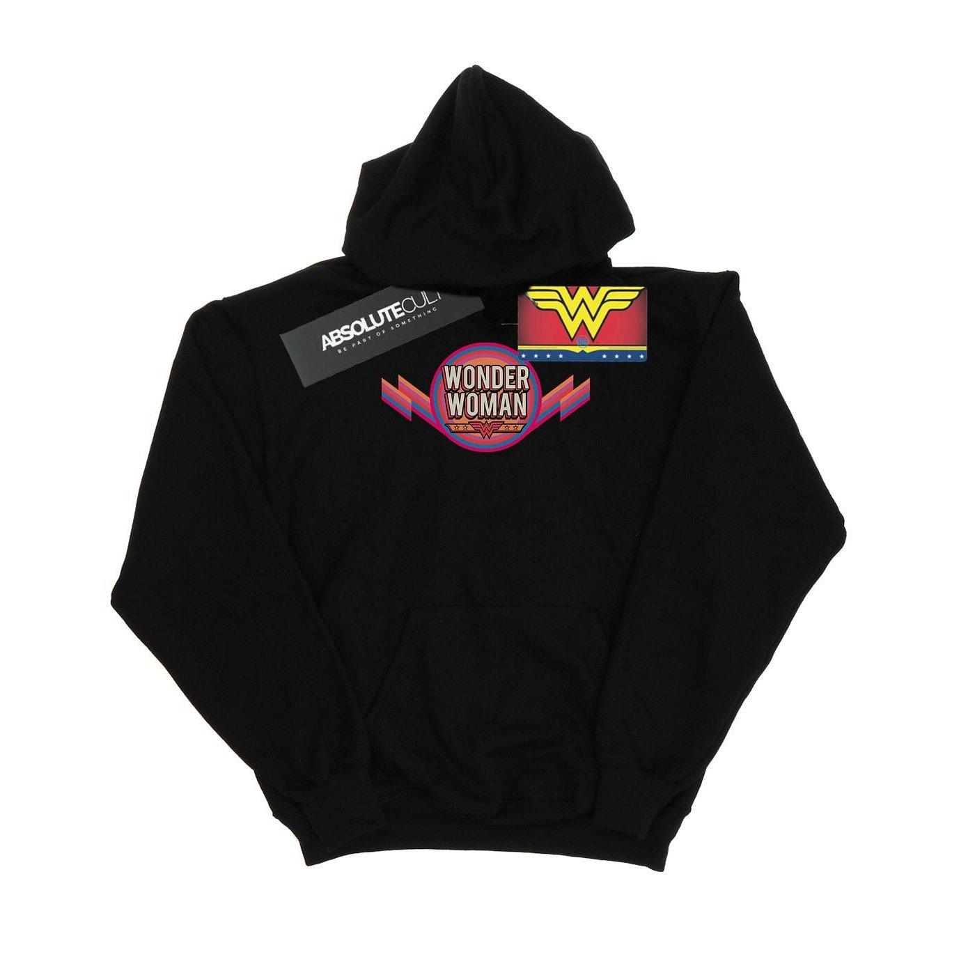 Wonder Woman Rainbow Logo Kapuzenpullover Mädchen Schwarz 152-158 von DC COMICS