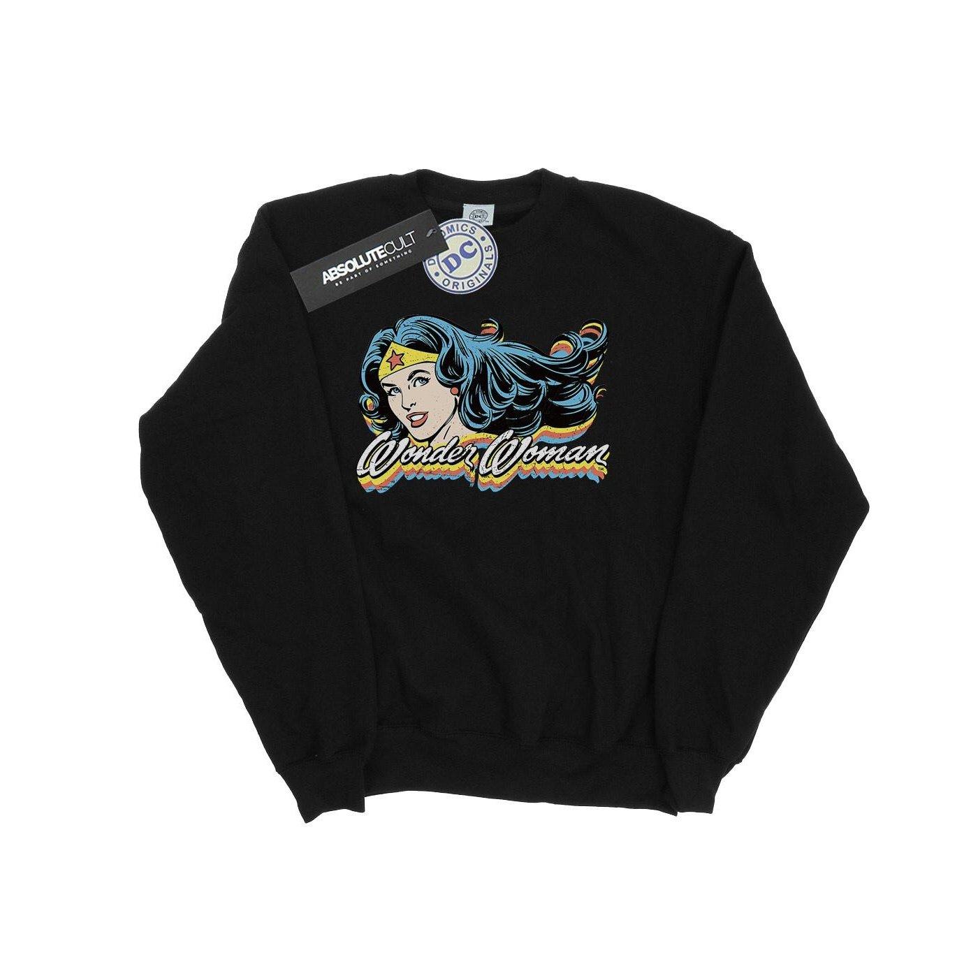 Wonder Woman Smile Sweatshirt Mädchen Schwarz 140/146 von DC COMICS