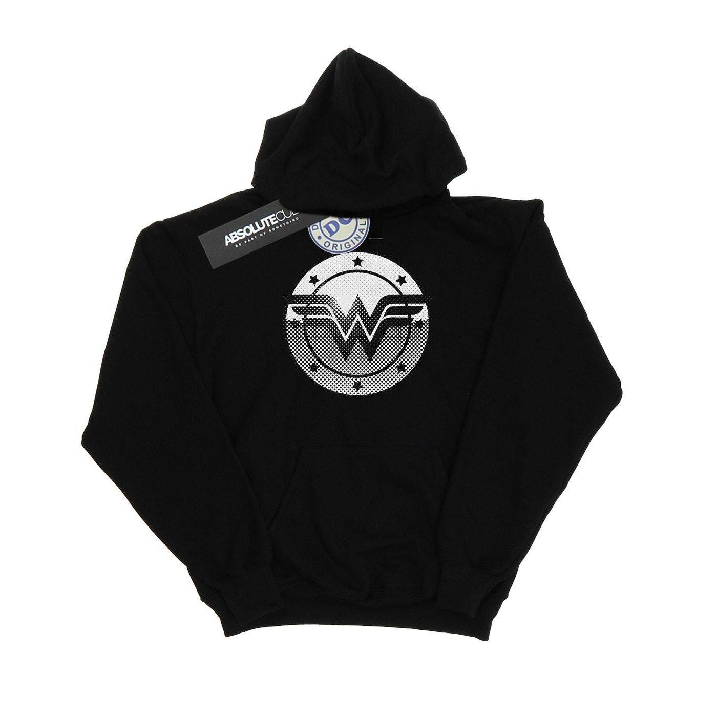 Wonder Woman Spot Logo Kapuzenpullover Damen Schwarz XL von DC COMICS