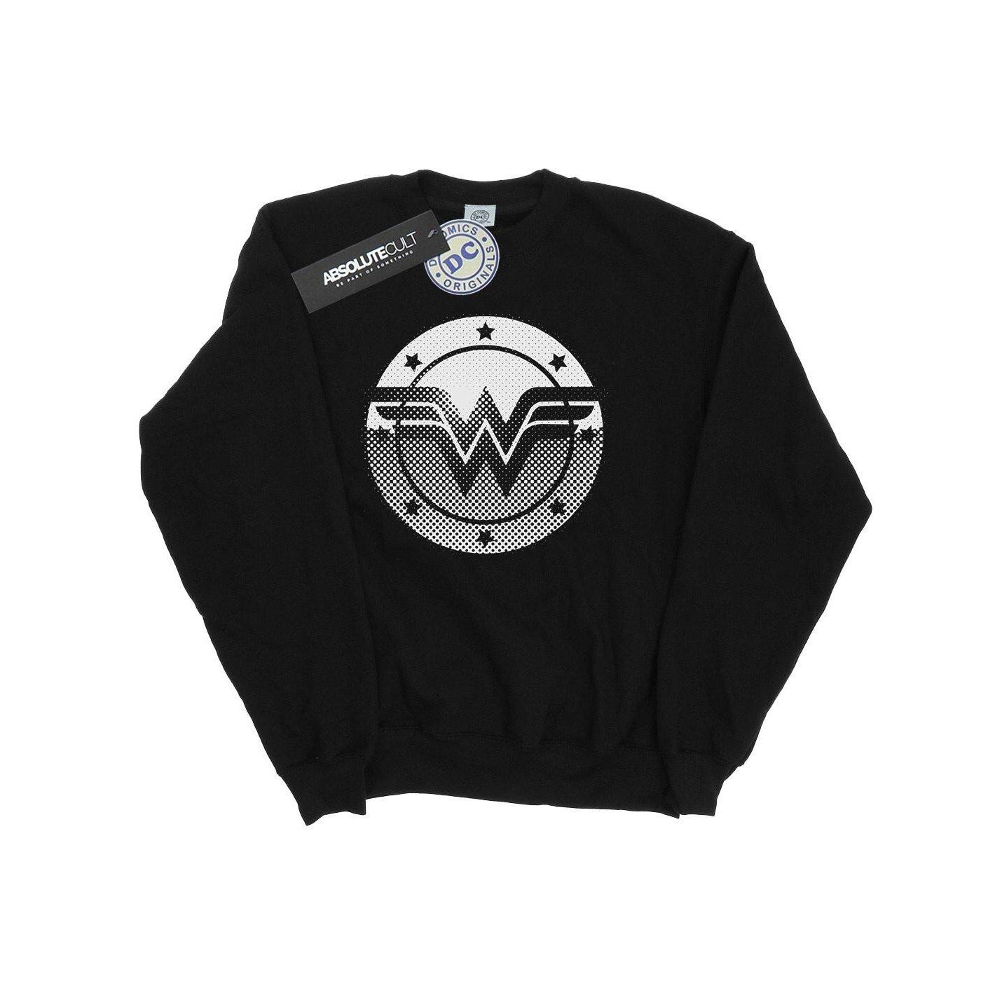 Wonder Woman Spot Logo Sweatshirt Mädchen Schwarz 128 von DC COMICS