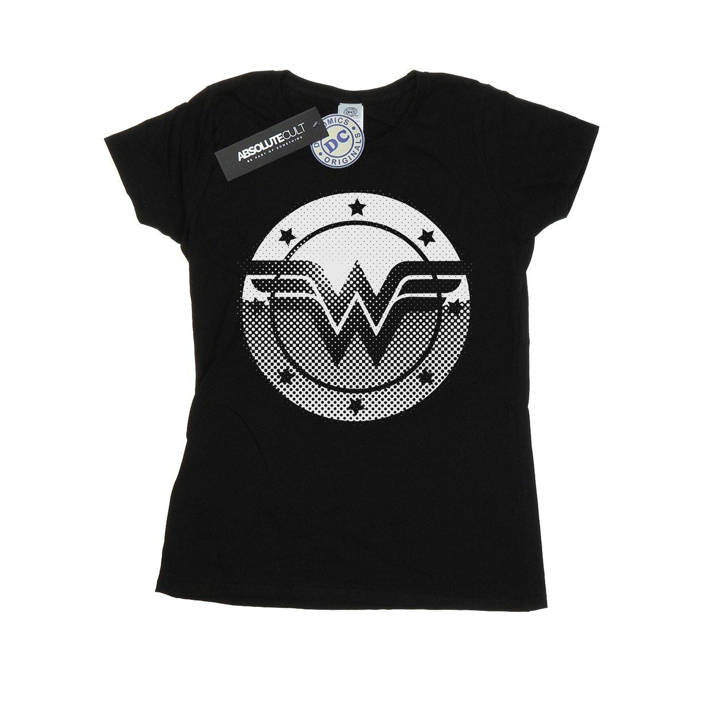 Wonder Woman Spot Logo Tshirt Damen Schwarz L von DC COMICS